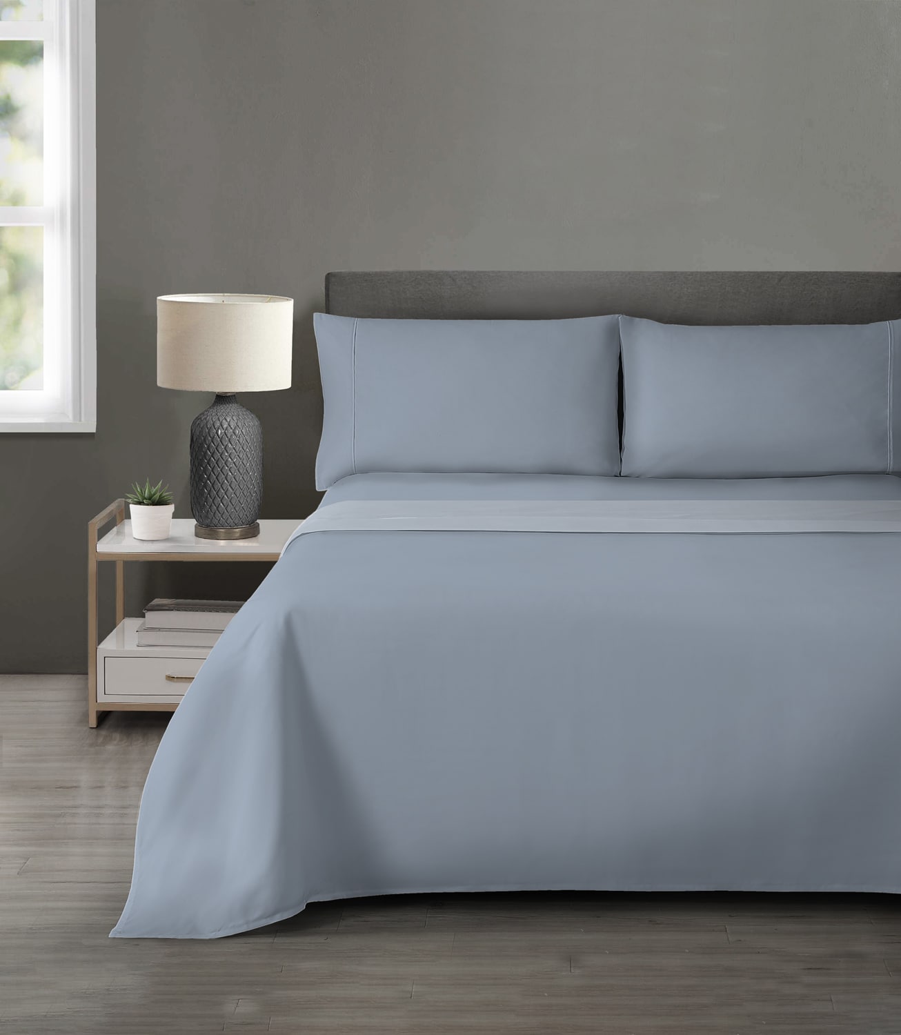 Serta Queen 85-Thread-Count Microfiber White Bed-Sheet in the Bed Sheets  department at