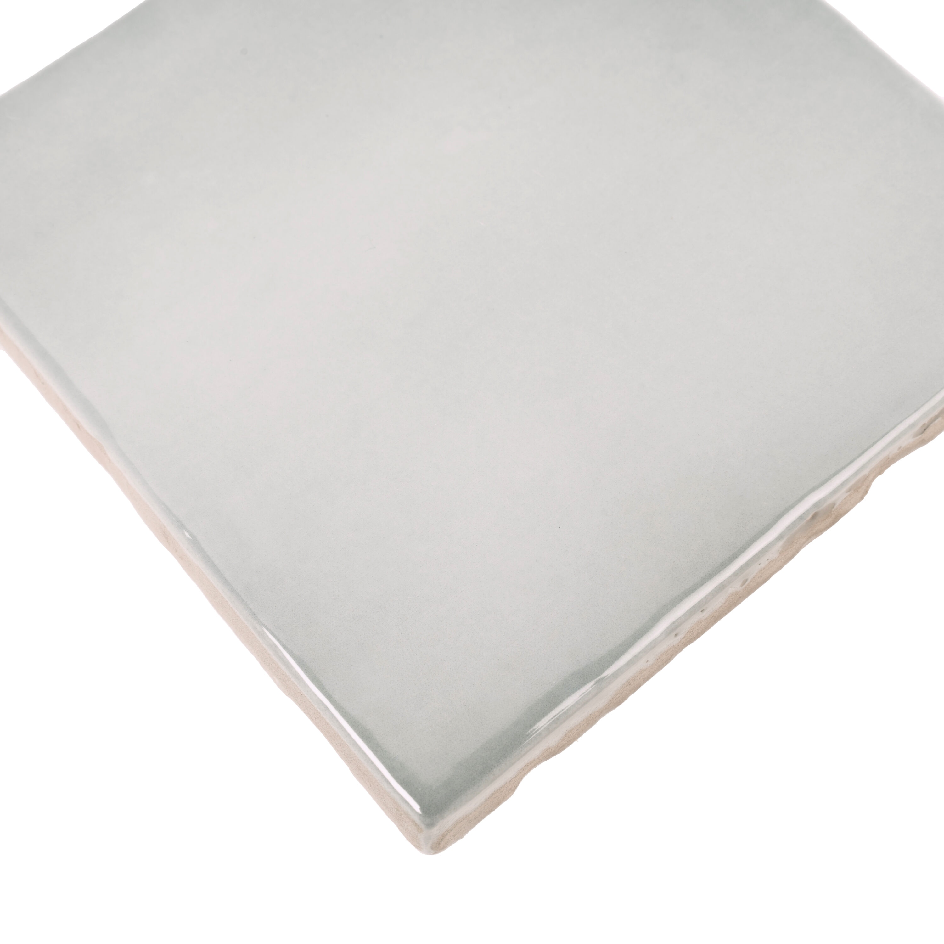 Silken 3.94" Gray Glossy Ceramic Square Wall and Floor Tile