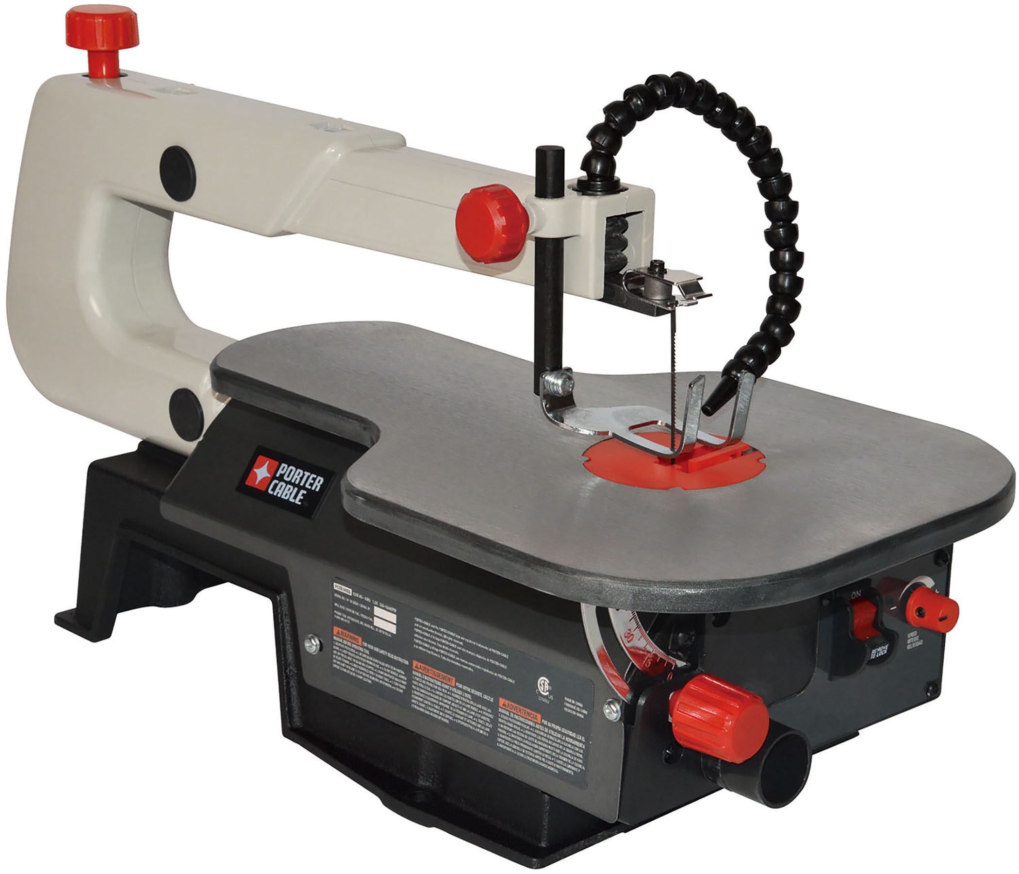 16-in 1.2-Amp Variable Speed Corded Scroll Saw in Black | - PORTER-CABLE PCXB340SS