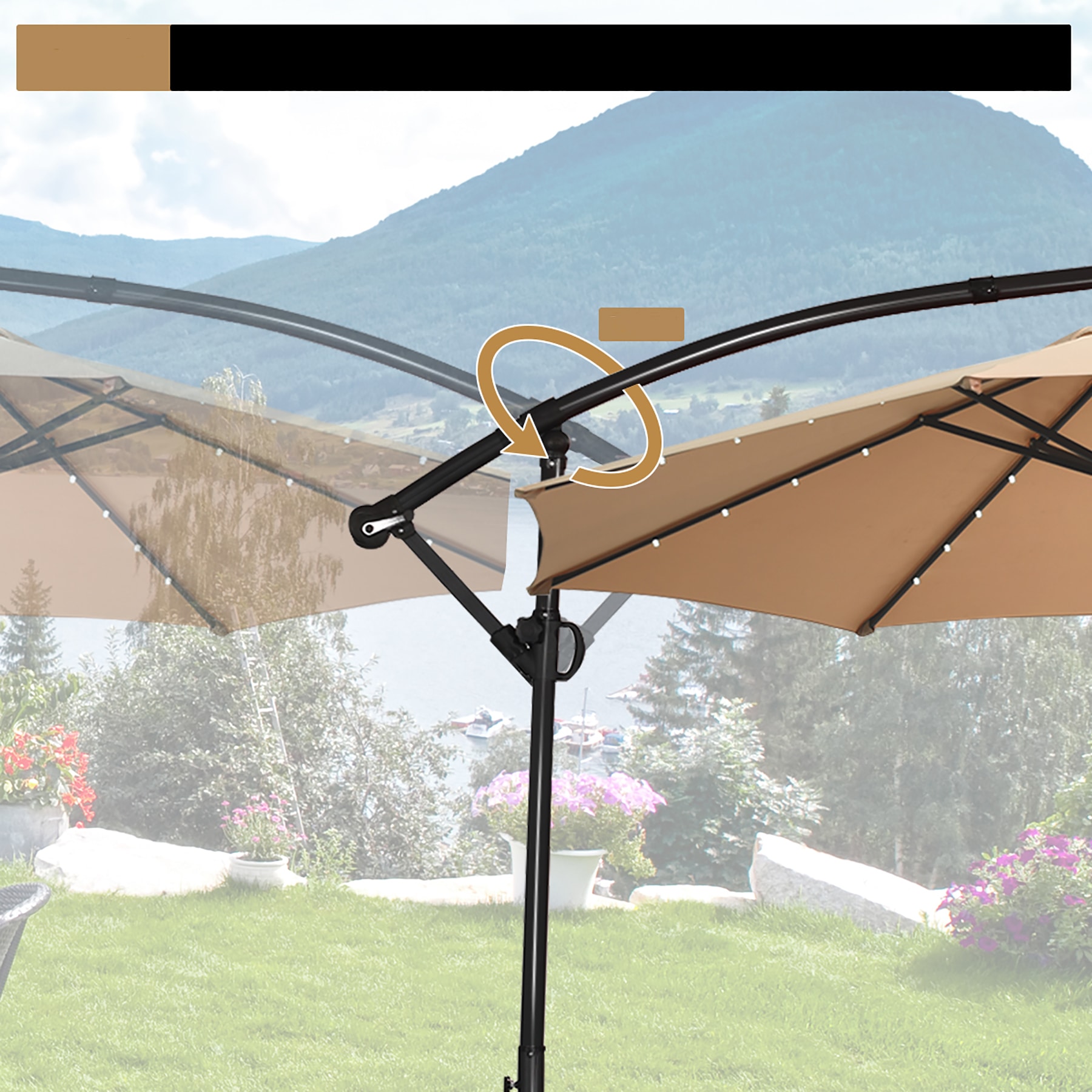 Costway OP70282BE Umbrellas-2 - View #5