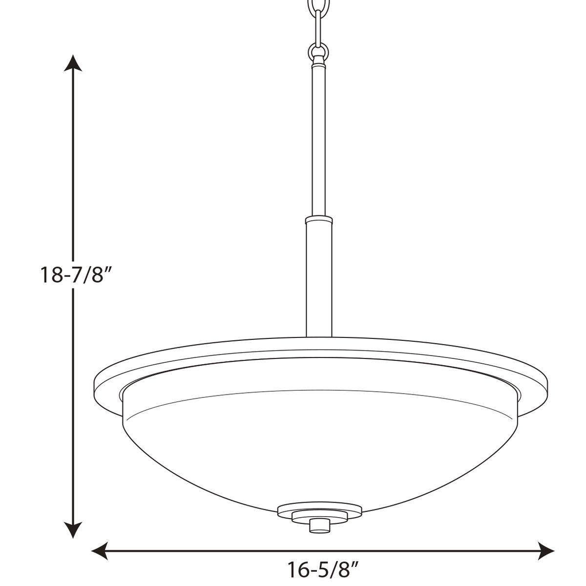 Brushed Nickel 3-Light Pendant with Etched Glass Shade