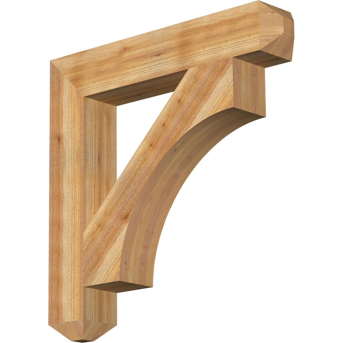 Ekena Millwork BKT06X36X36WTL04RWR Westlake craftsman rough sawn 6-in x 36-in x 36-in Western red cedar Brown Wood Standard bracket