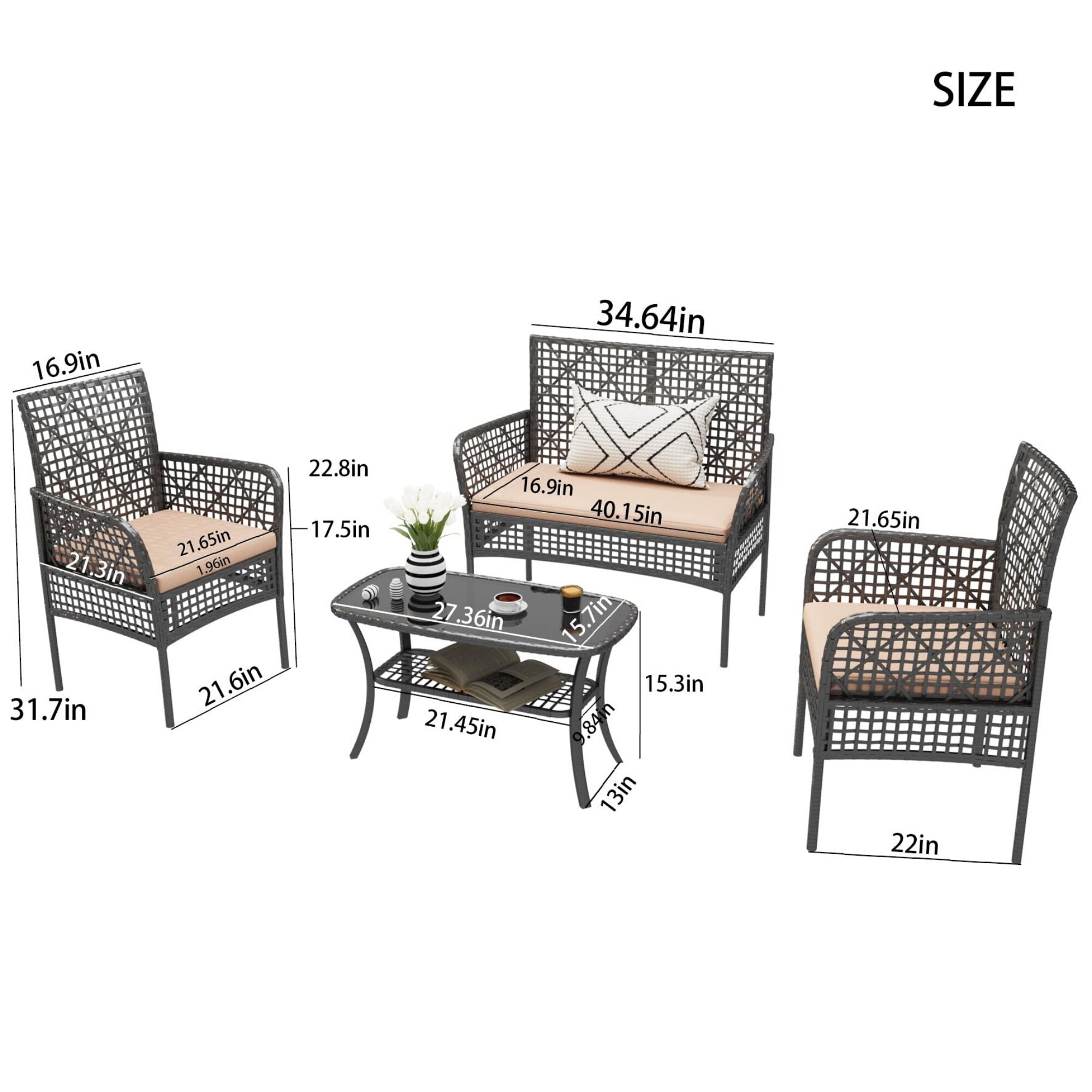 Lycvki 02PCS-125 Patio-Conversation-Sets - View #7