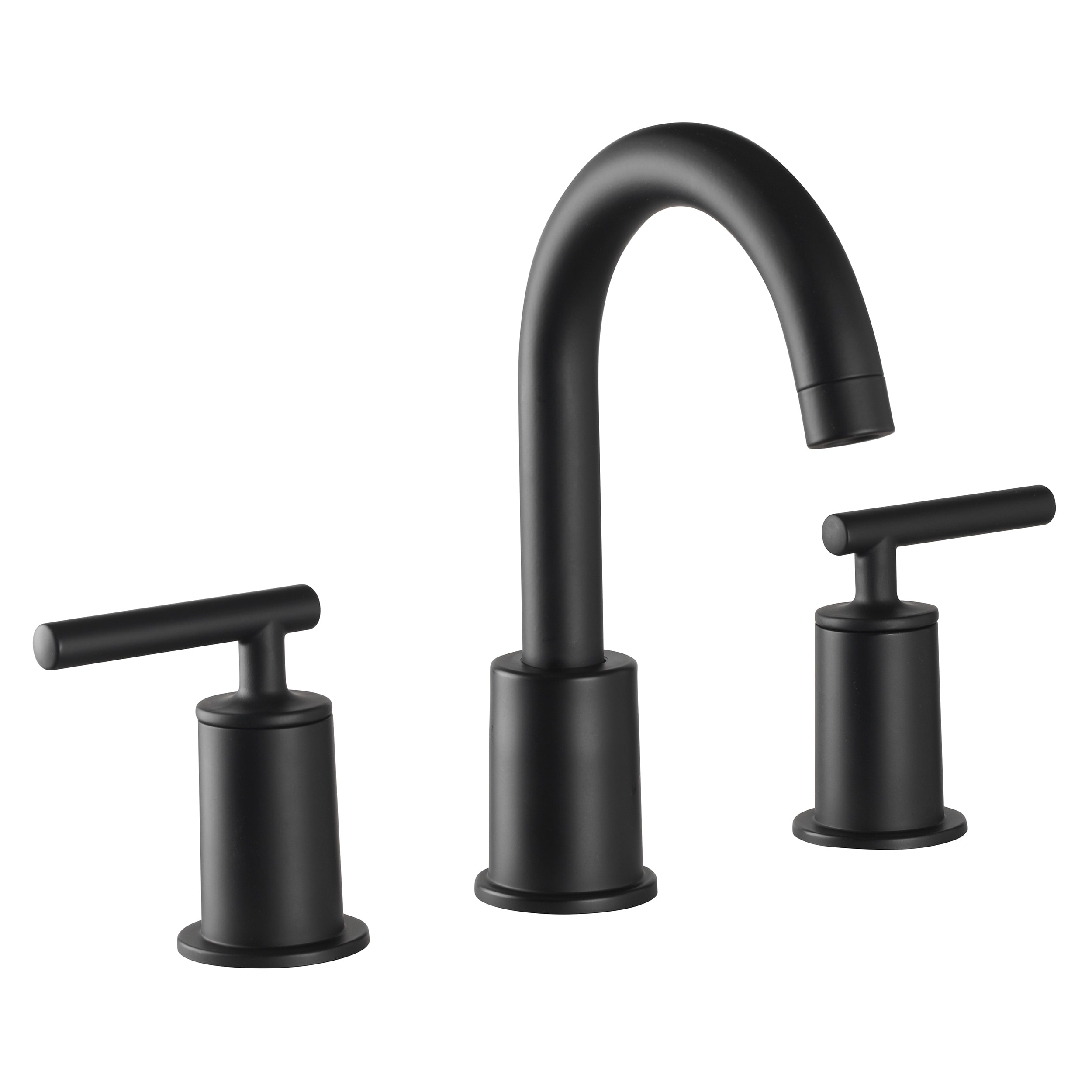 Project Source Larton Matte Black Widespread 2-handle Watersense 