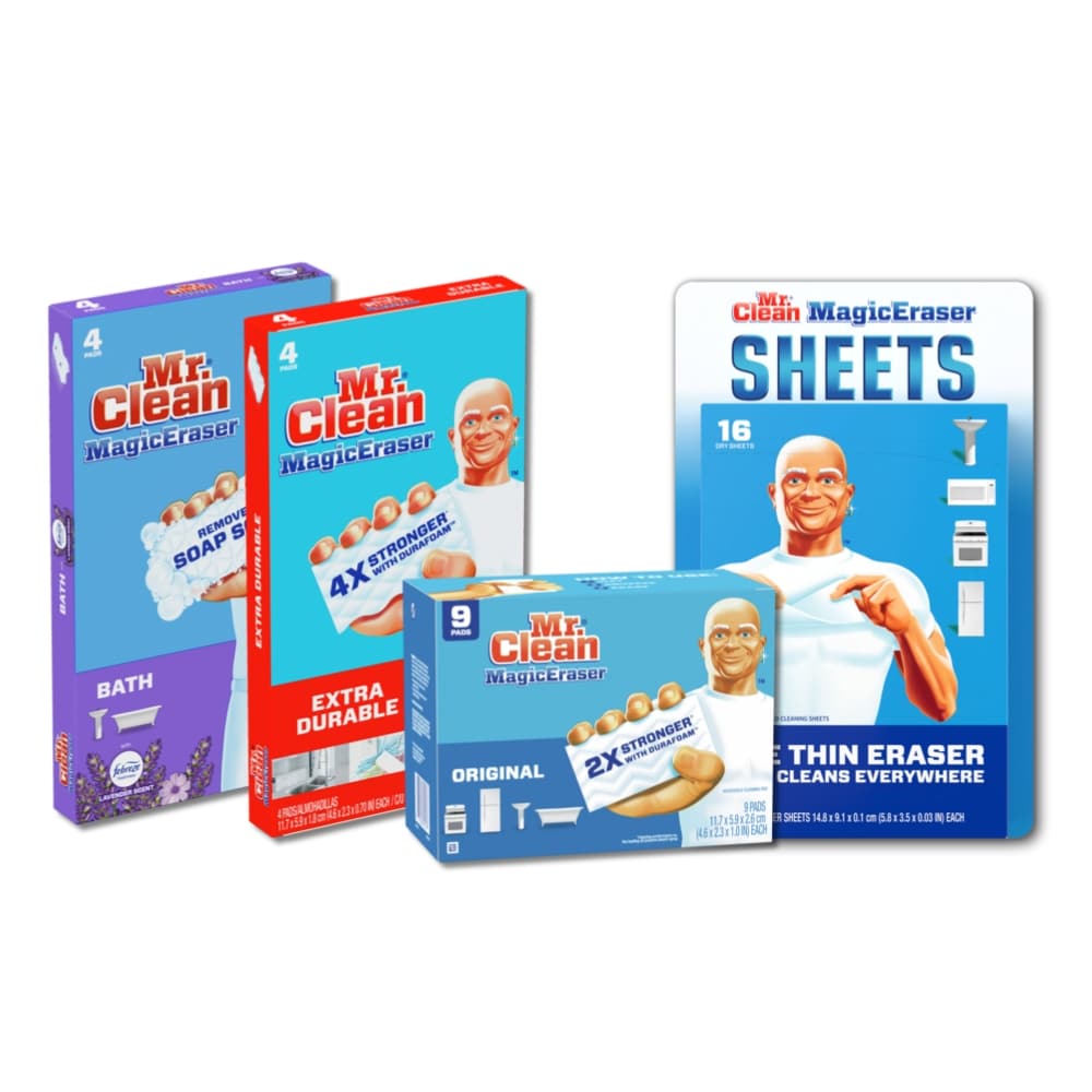 Mr. Clean Pads, Magic Eraser, Extra Durable - 4 pads