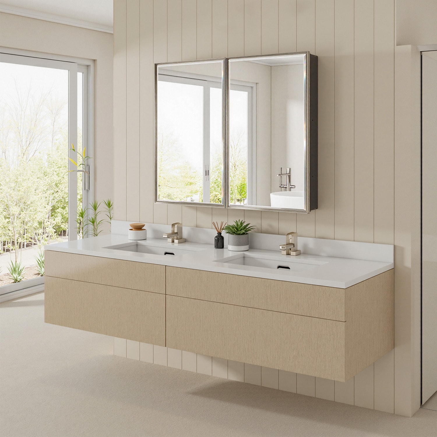 QueenFun MCBB4030BN Bathroom-Medicine-Cabinets - View #3