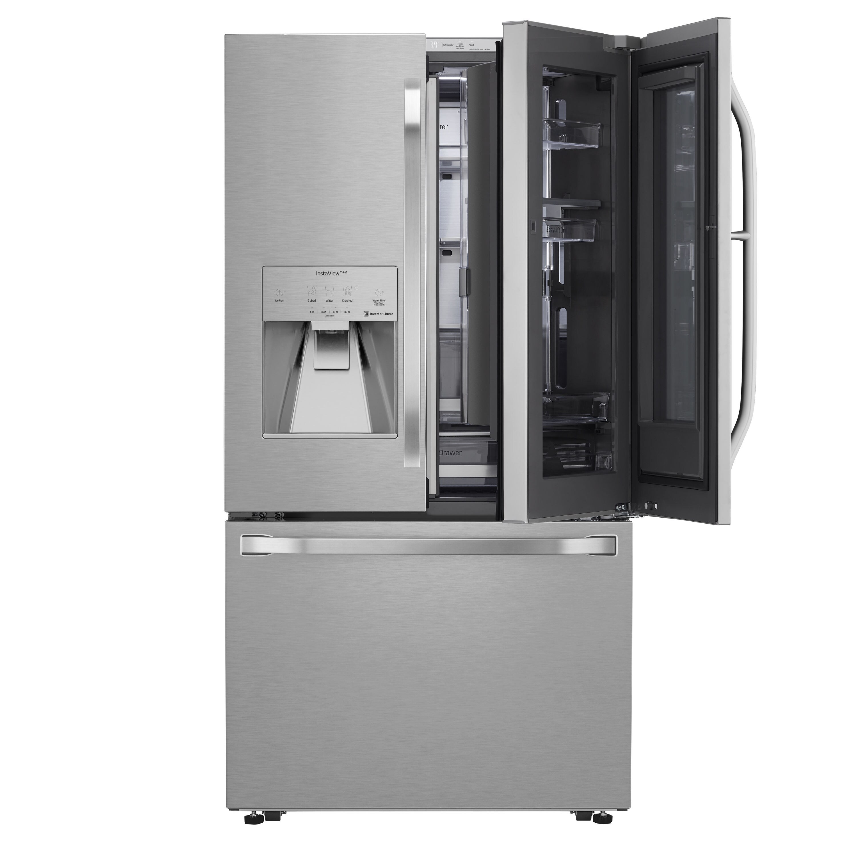 LG GSB325PVQV LG Fridge Freezer NO ICE / WATER PLATINUM SILV…