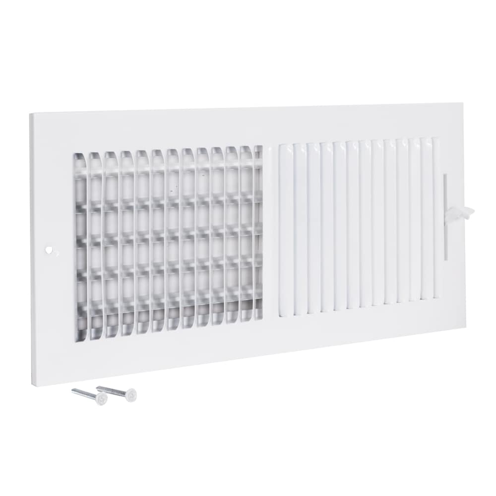 EZ-FLO 15.75-in x 7.75-in Steel White Sidewall/Ceiling Grille