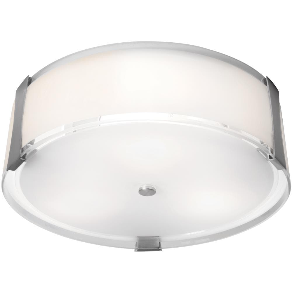 Access Lighting 50121LEDDLP-BS/OPL Tara 3 -Light Brushed Steel Indoor/Outdoor Flush Mount Light