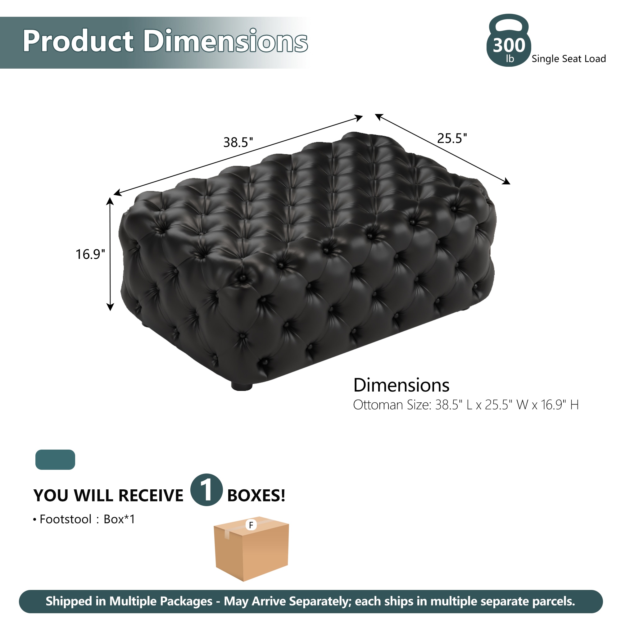 ModernLuxe L3P-W1885P510000 Indoor-Ottomans - View #2