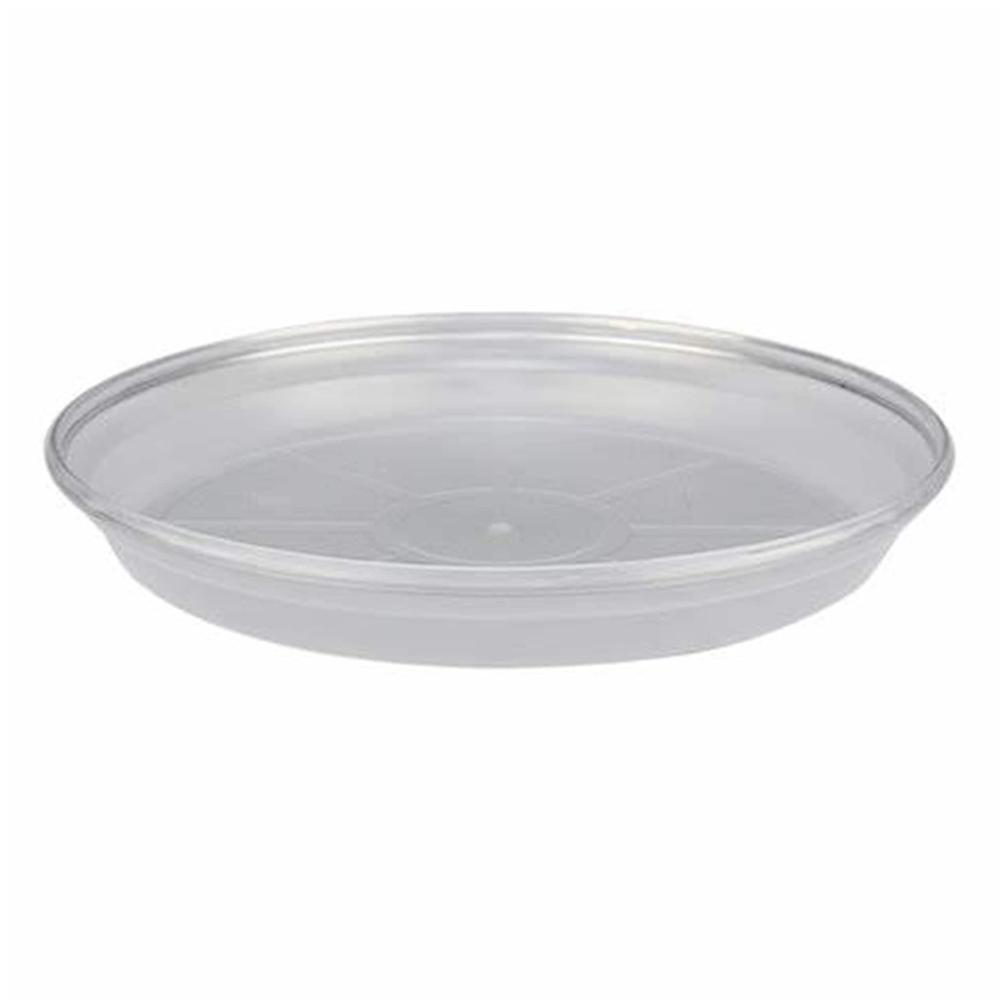 allen + roth MLF0810PRH 9.65-in Translucent Plastic Plant Saucer
