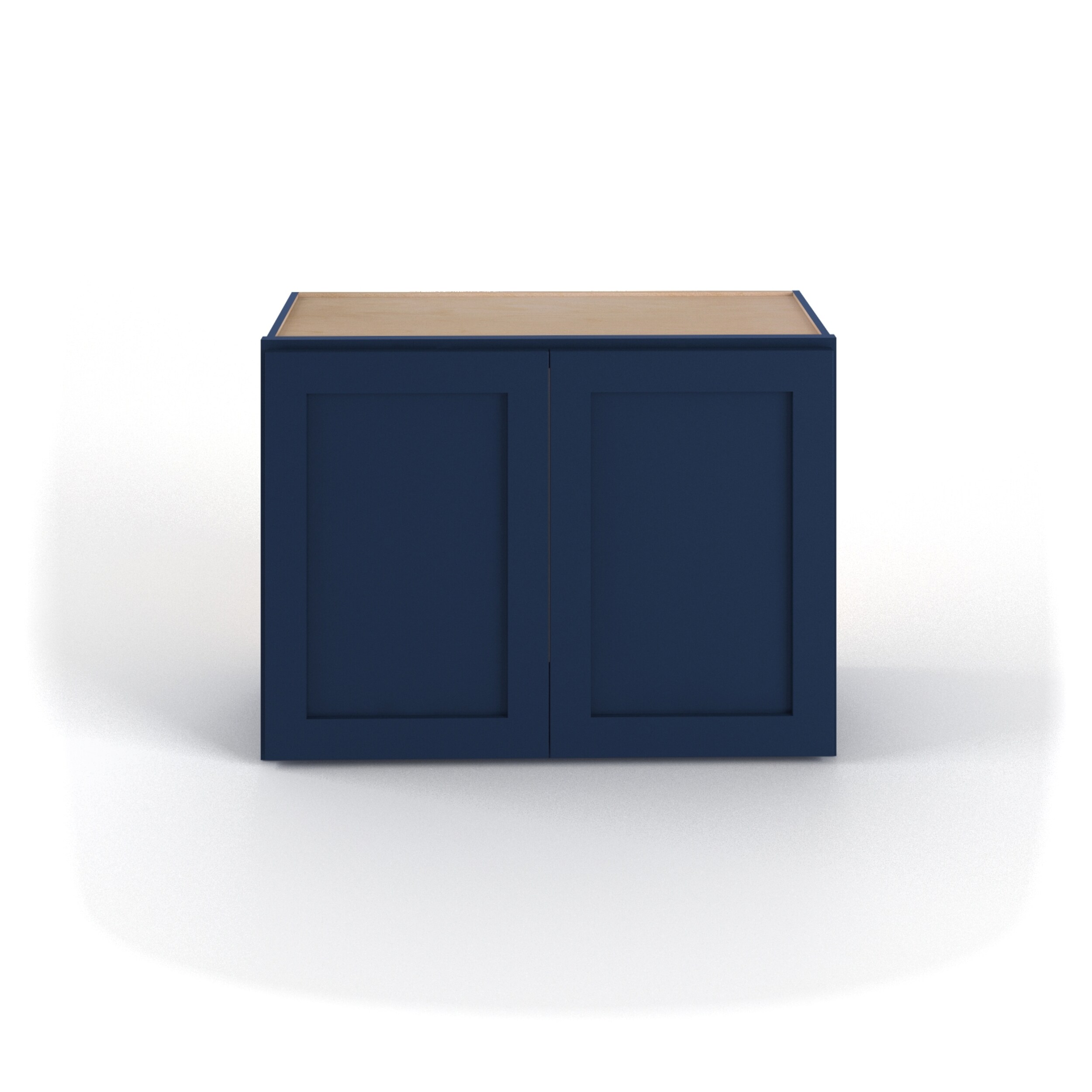 Valleywood Cabinetry 30-in W x 21-in H x 12-in D Marine Blue Birch Wall Ready To Assemble Plywood Cabinet (Flat Panel Shaker Door Style)