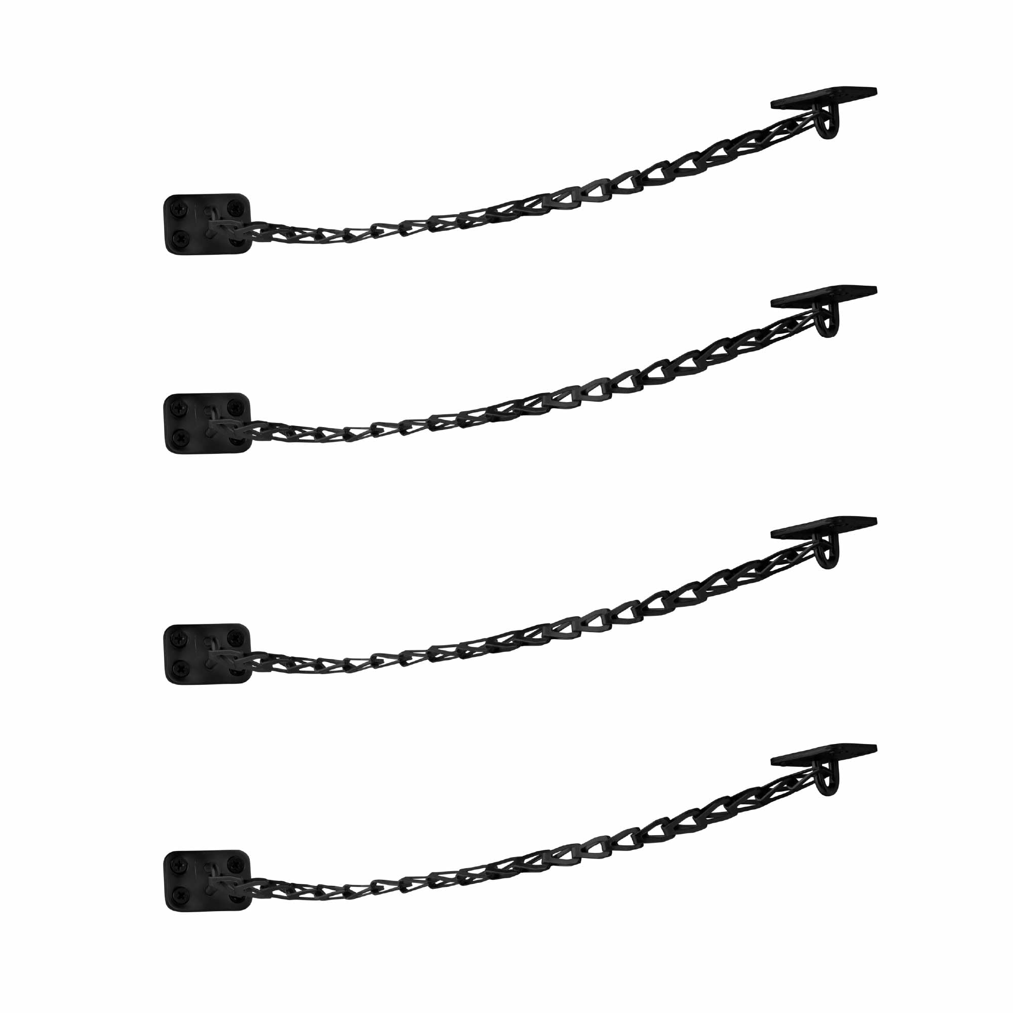 Mega Handles  Transom Door Chain 12-Inch - Door Chain Stopper for Transom Windows - Cabinet Door Restraint - Chain Lid Support - Durable Transom Window Hardware for Enhanced Safety - Matte Black