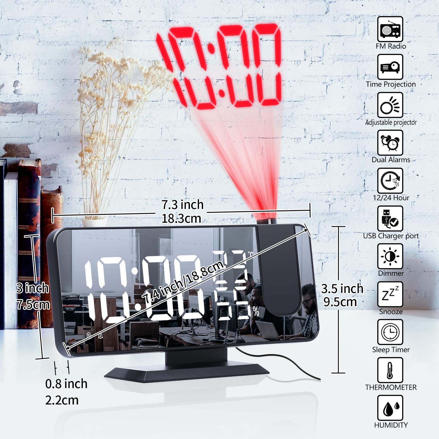 Ahfiwaso LAH0807H434 Indoor-Outdoor-Clocks - View #7