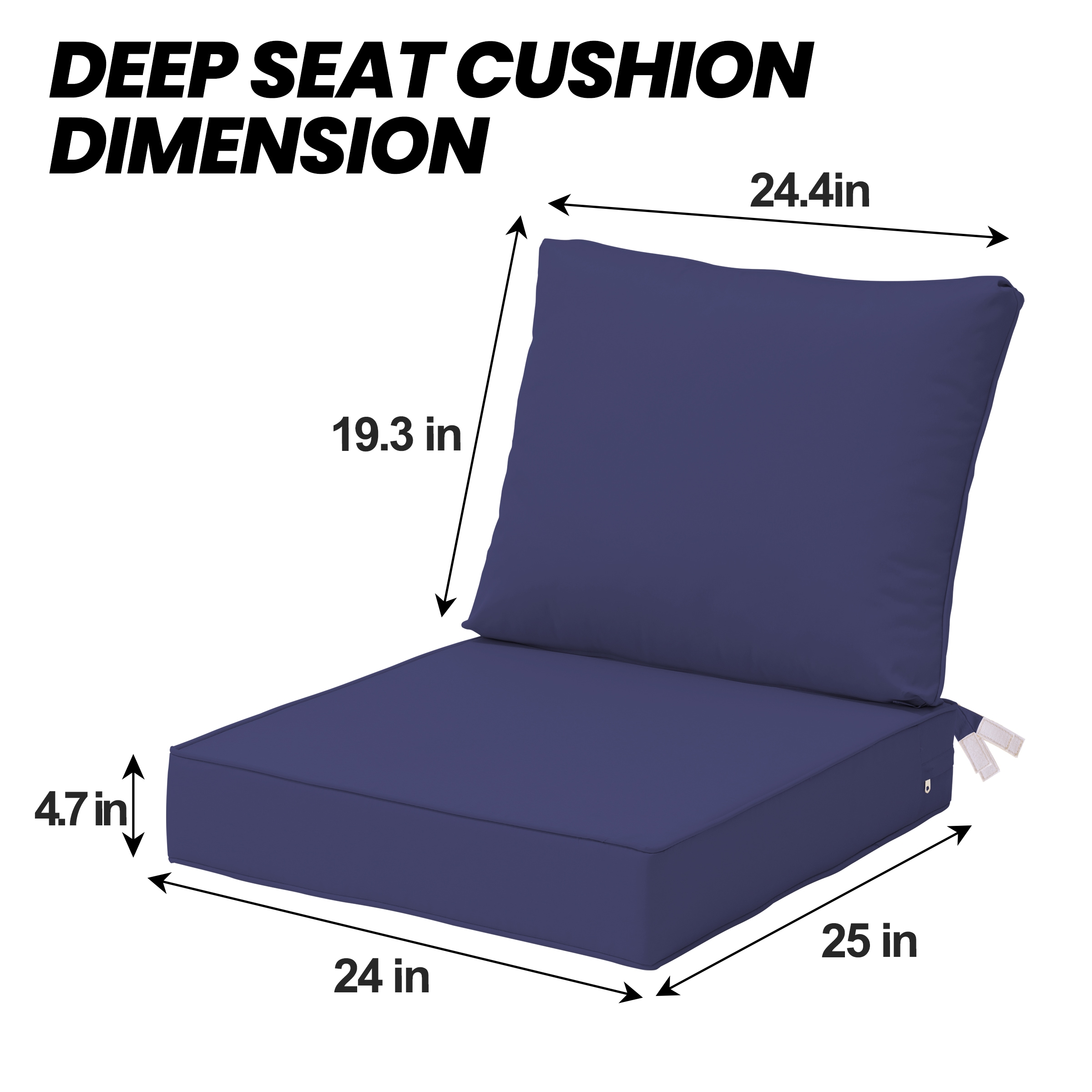 Crestlive Products CL-CU010NAV-1BC Patio-Furniture-Cushions - View #3