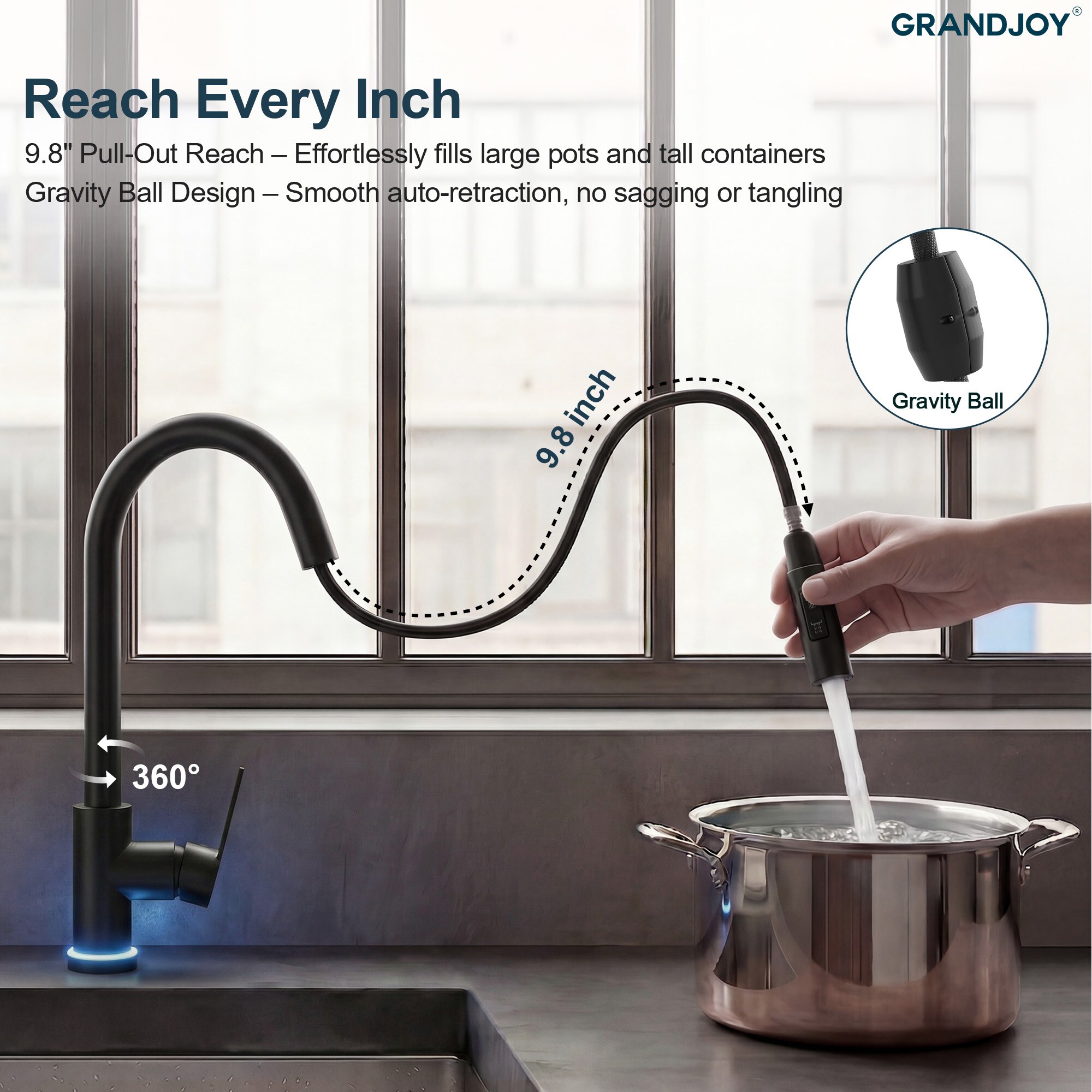 GRANDJOY SGF10GJ-92BL Kitchen-Faucets - View #4