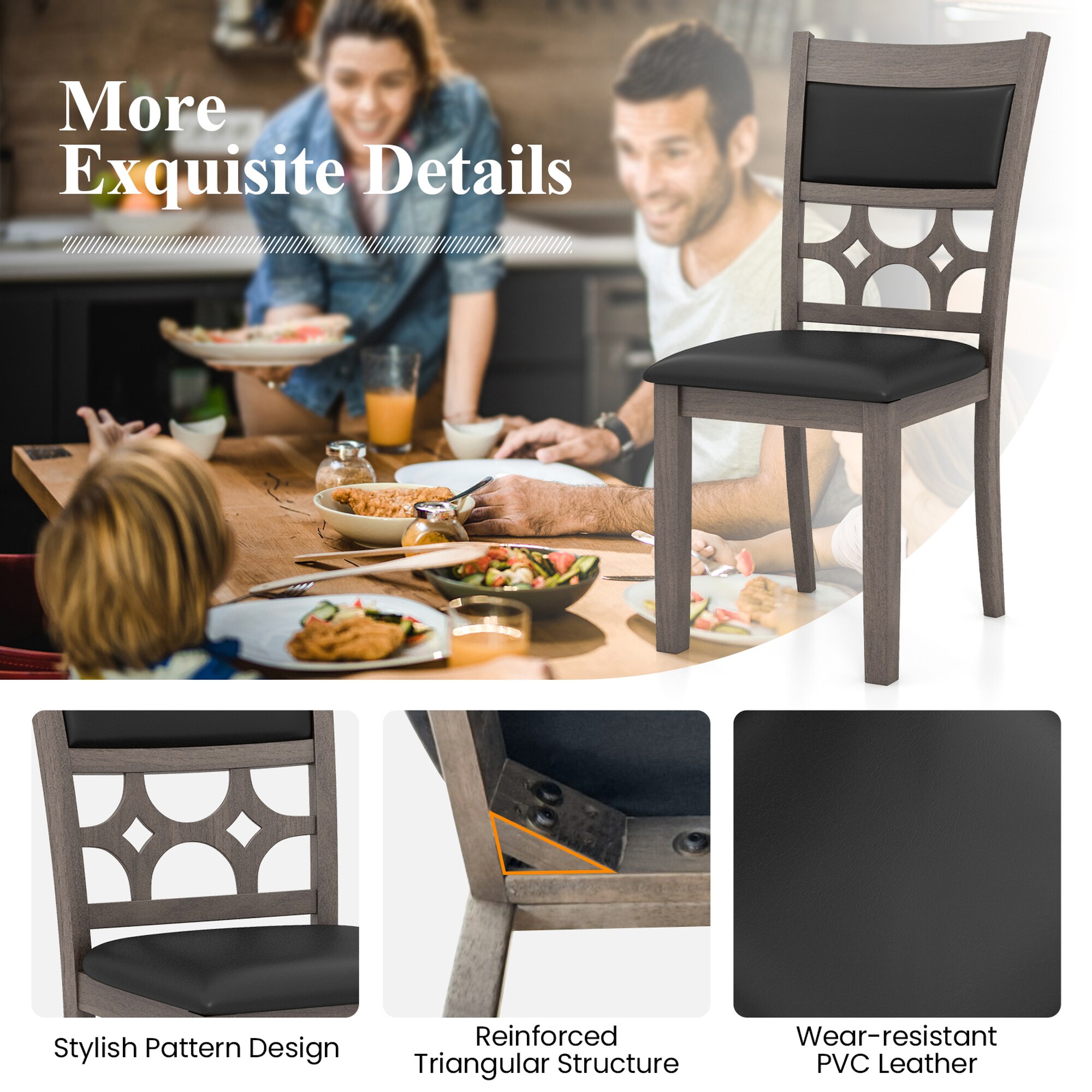 Costway HCST04596 Dining-Chairs - View #3