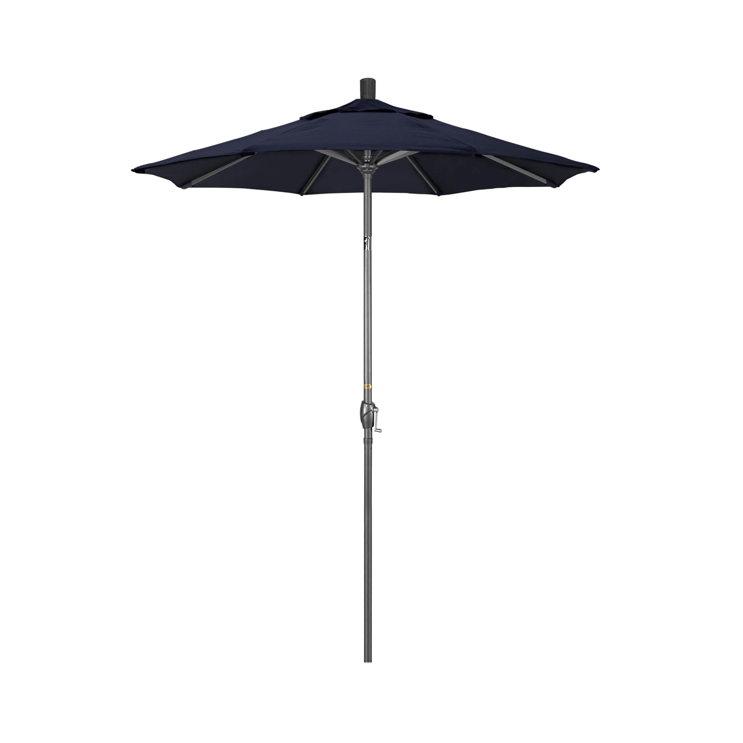 California Umbrella GSPT608010-5439 6-ft Aluminum Blue Push-button Tilt Market Patio Umbrella