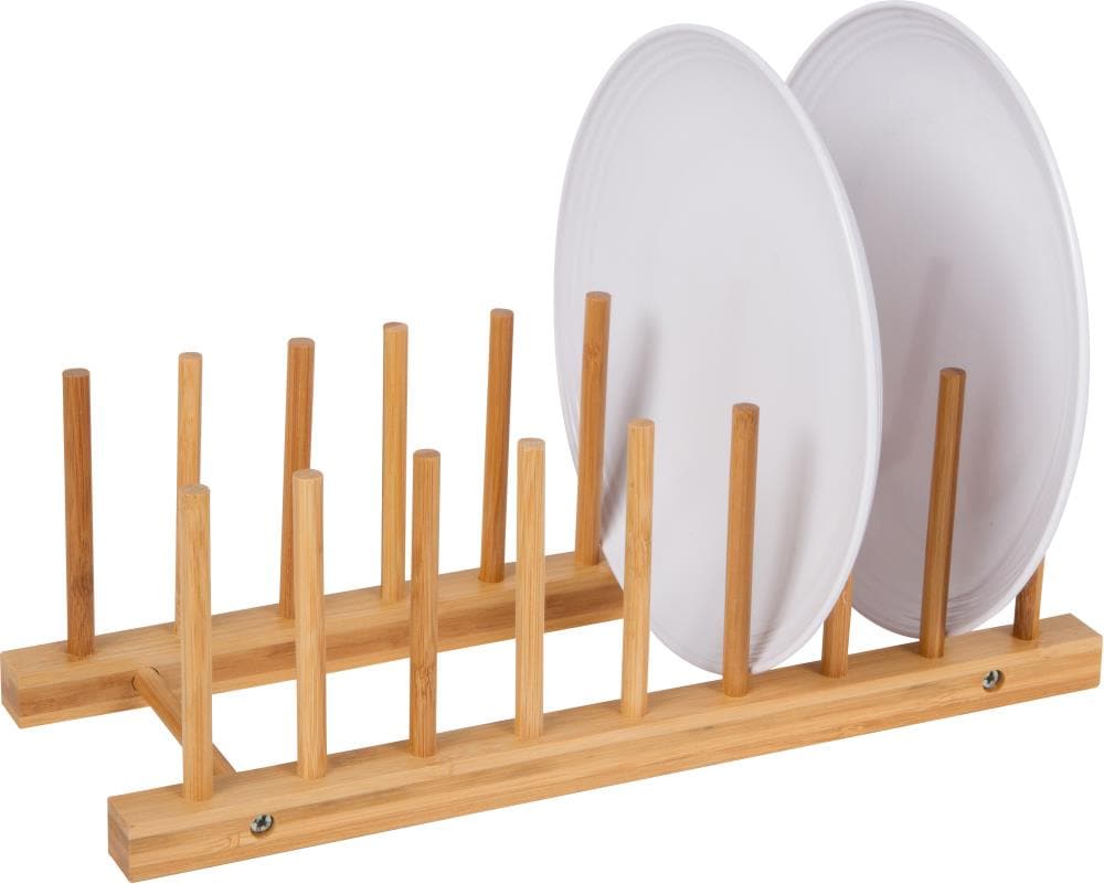 Trademark Innovations 5.5-in W x 13-in L x 4.5-in H Wood Dish Rack