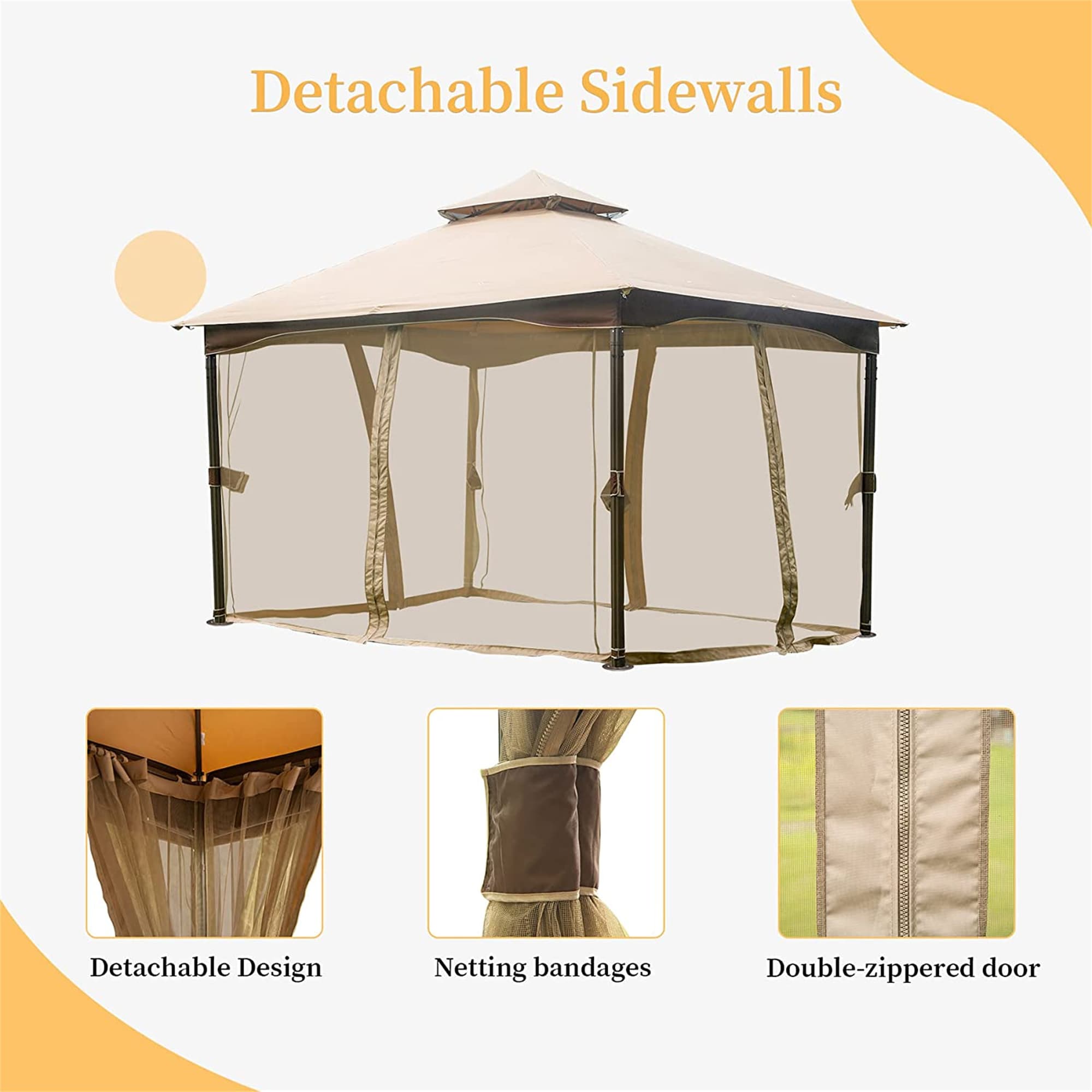 JIMSMAISON BOCPCG03KH Wood-Resin-Gazebos - View #5