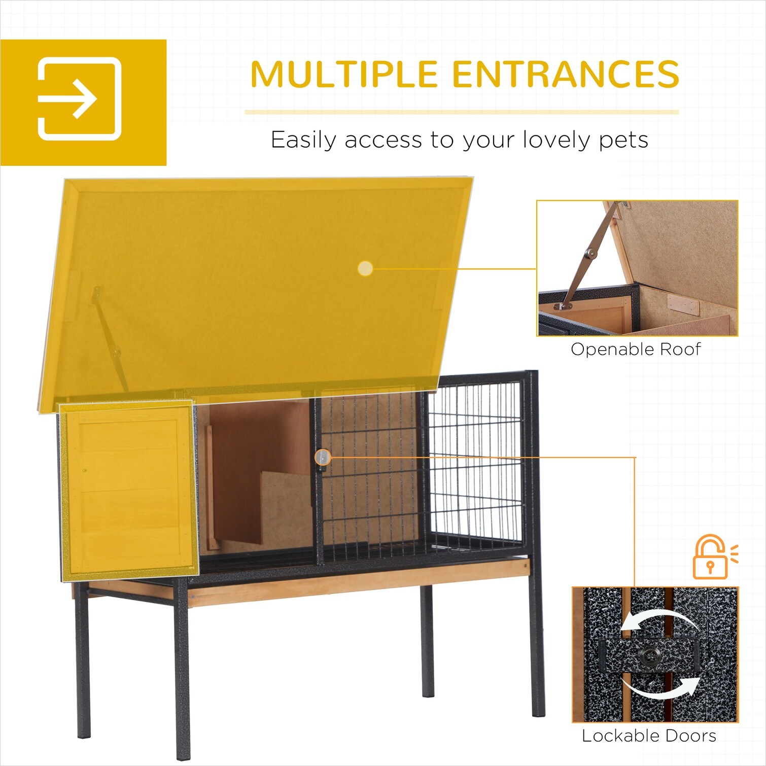 SunJet 0386Q4Y96ZL2 Chicken-Coops-Rabbit-Hutches - View #2