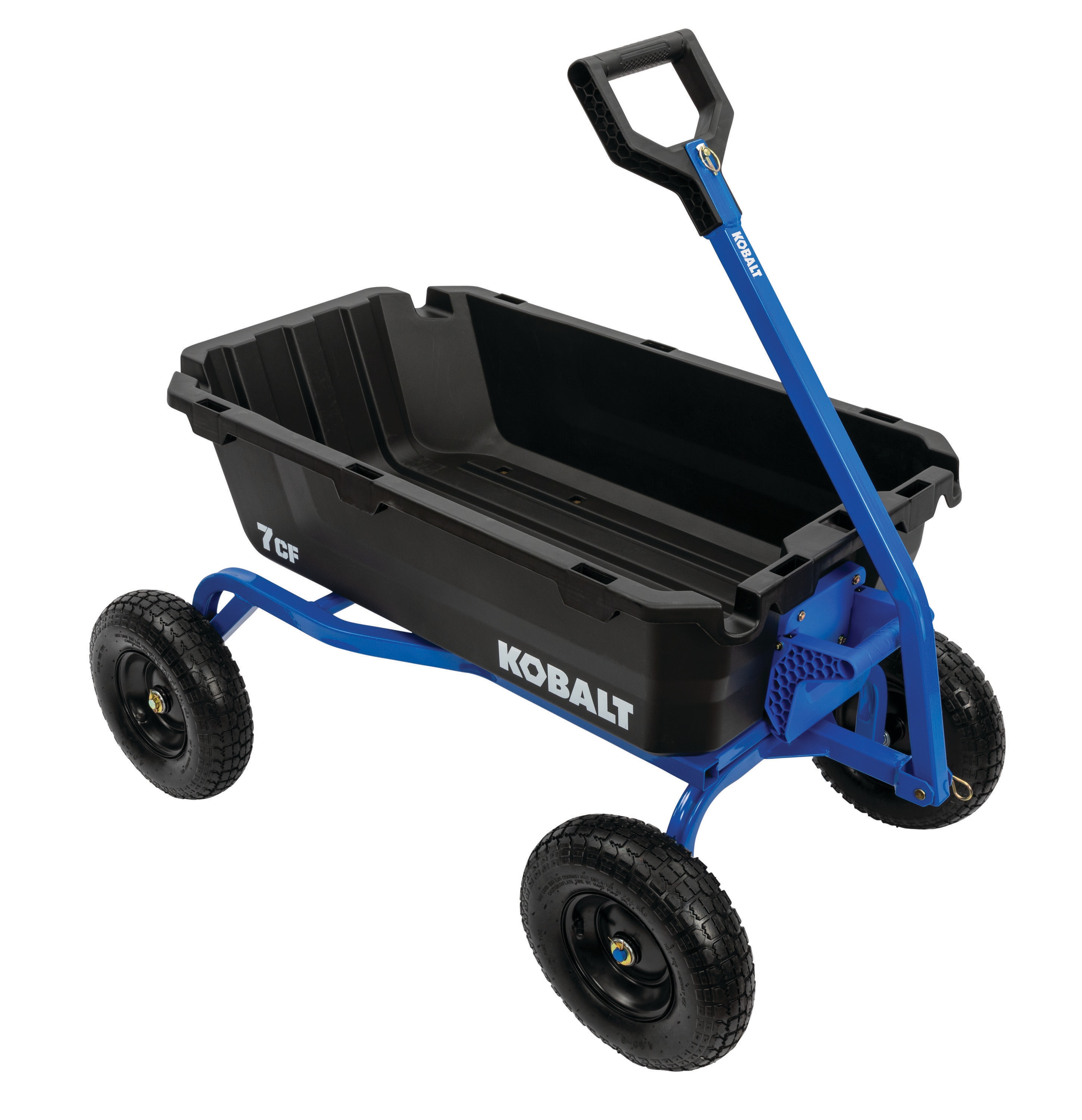 Kobalt 7-cu ft Poly Yard Cart in the Yard Carts department at