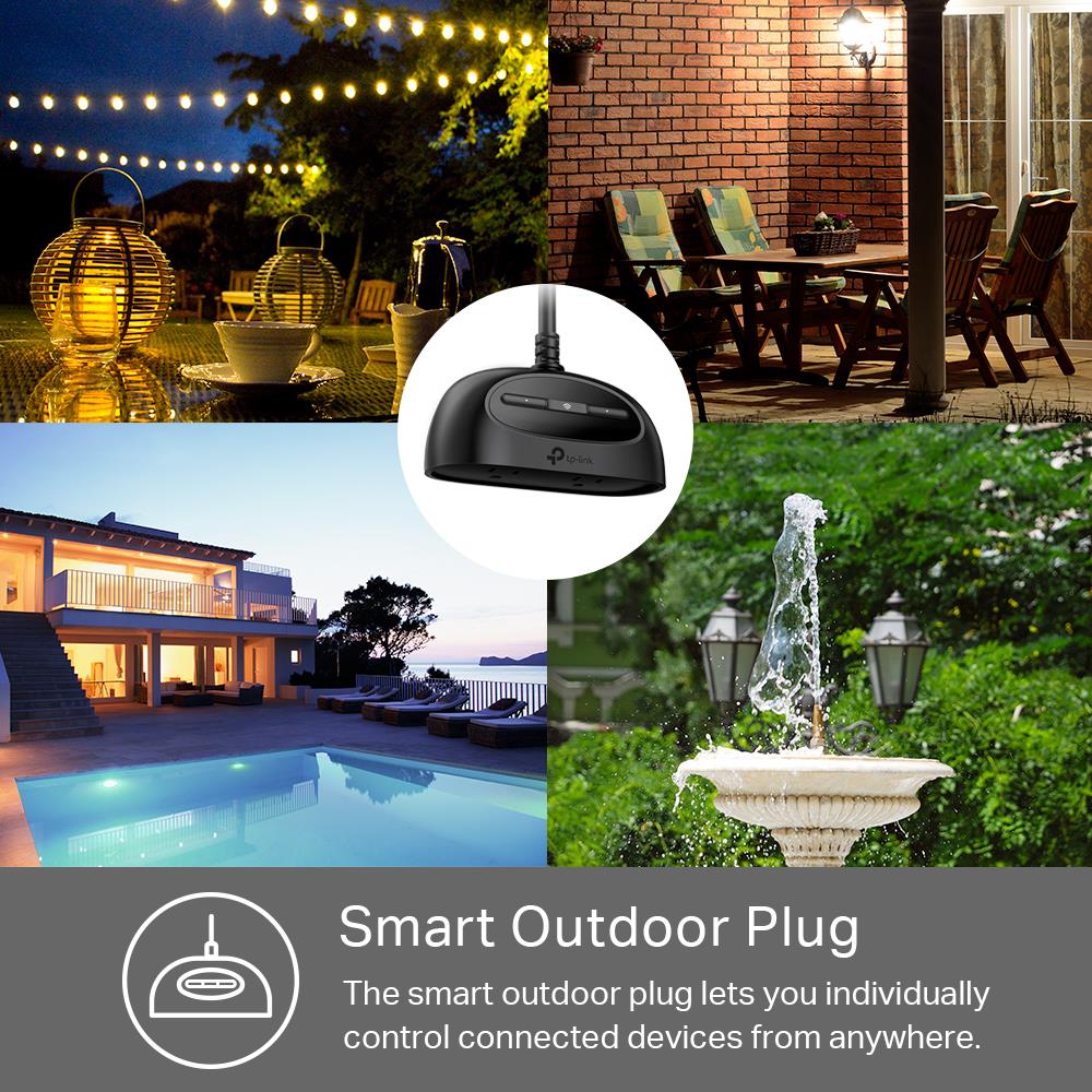 TP-Link Kasa Smart Wi-Fi Outdoor Plug 125-Volt 2-Outlet Indoor/Outdoor  Smart Plug in the Smart Plugs department at