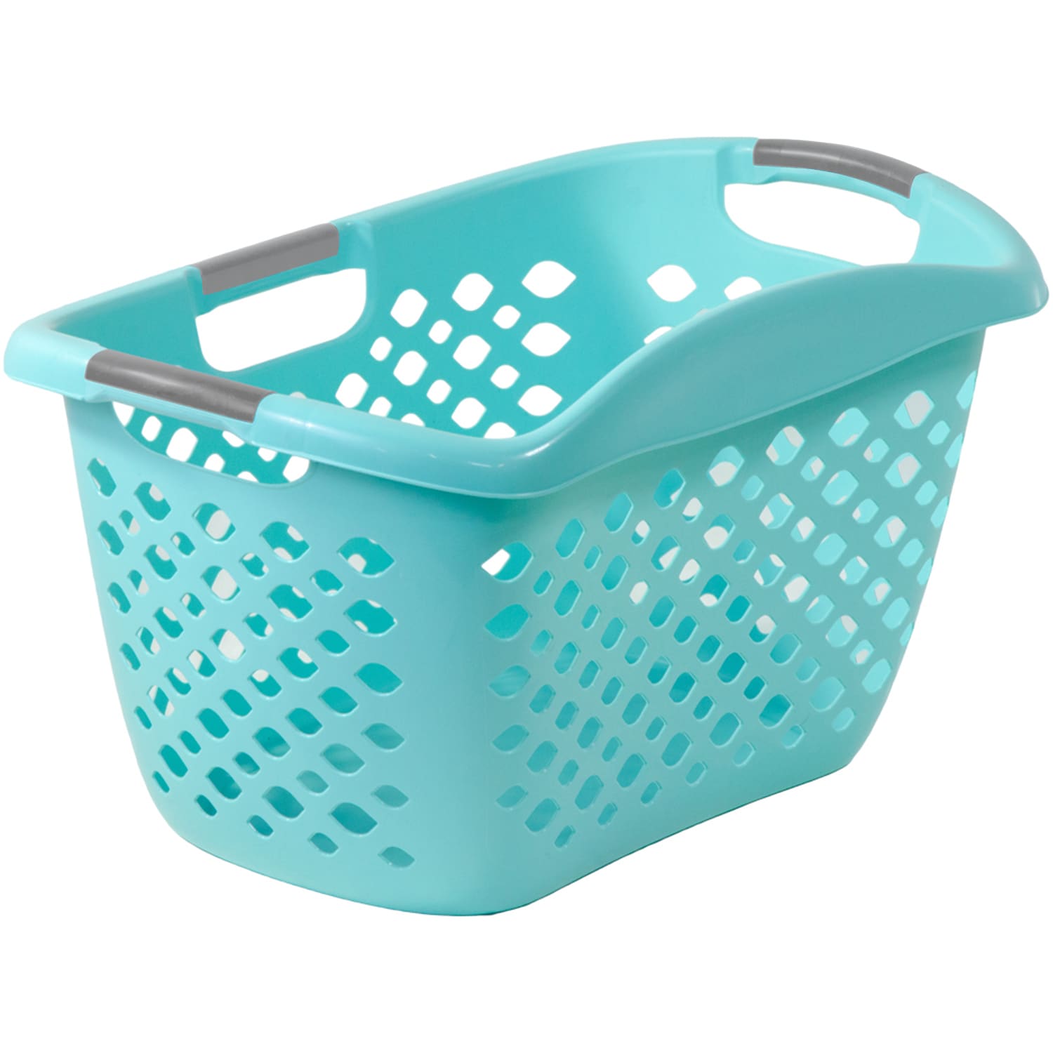 Style Selections 22.3-in W x 22.3-in H x 16.5-in D Blue Plastic Basket