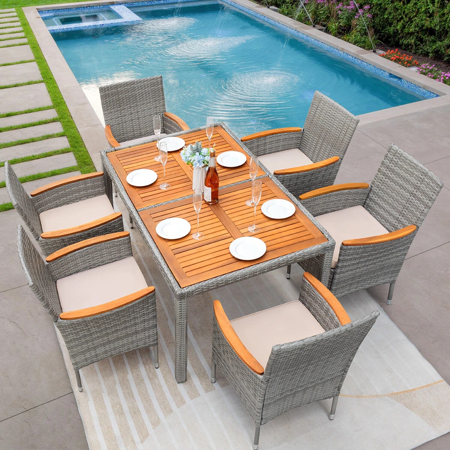 Vineego LS-1TB50-4-2113C-4BG Patio-Dining-Sets - View #3