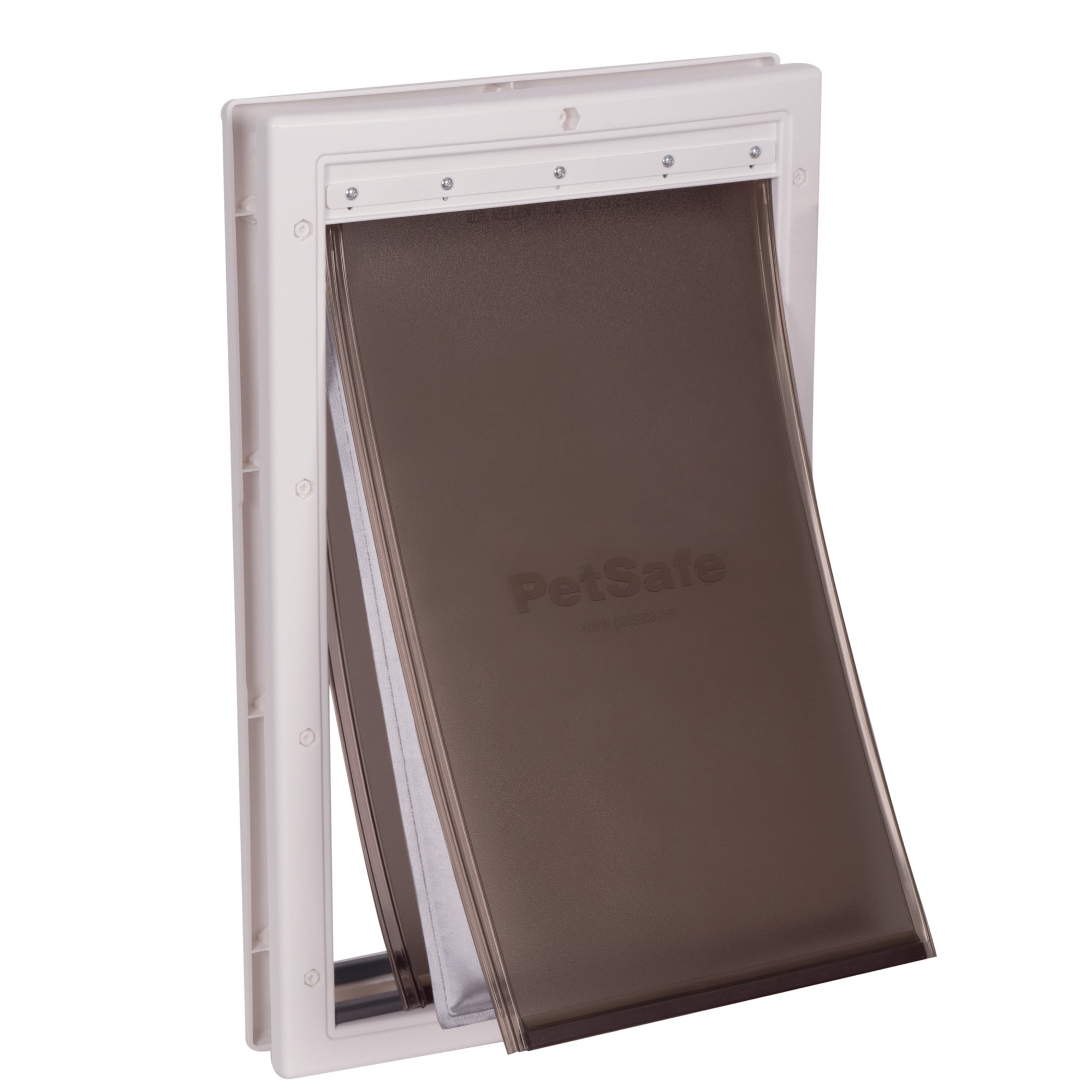 PetSafe PPA00-10986 12-1/2-in x 19-3/4-in White Plastic Large Dog/Cat Door for Entry door