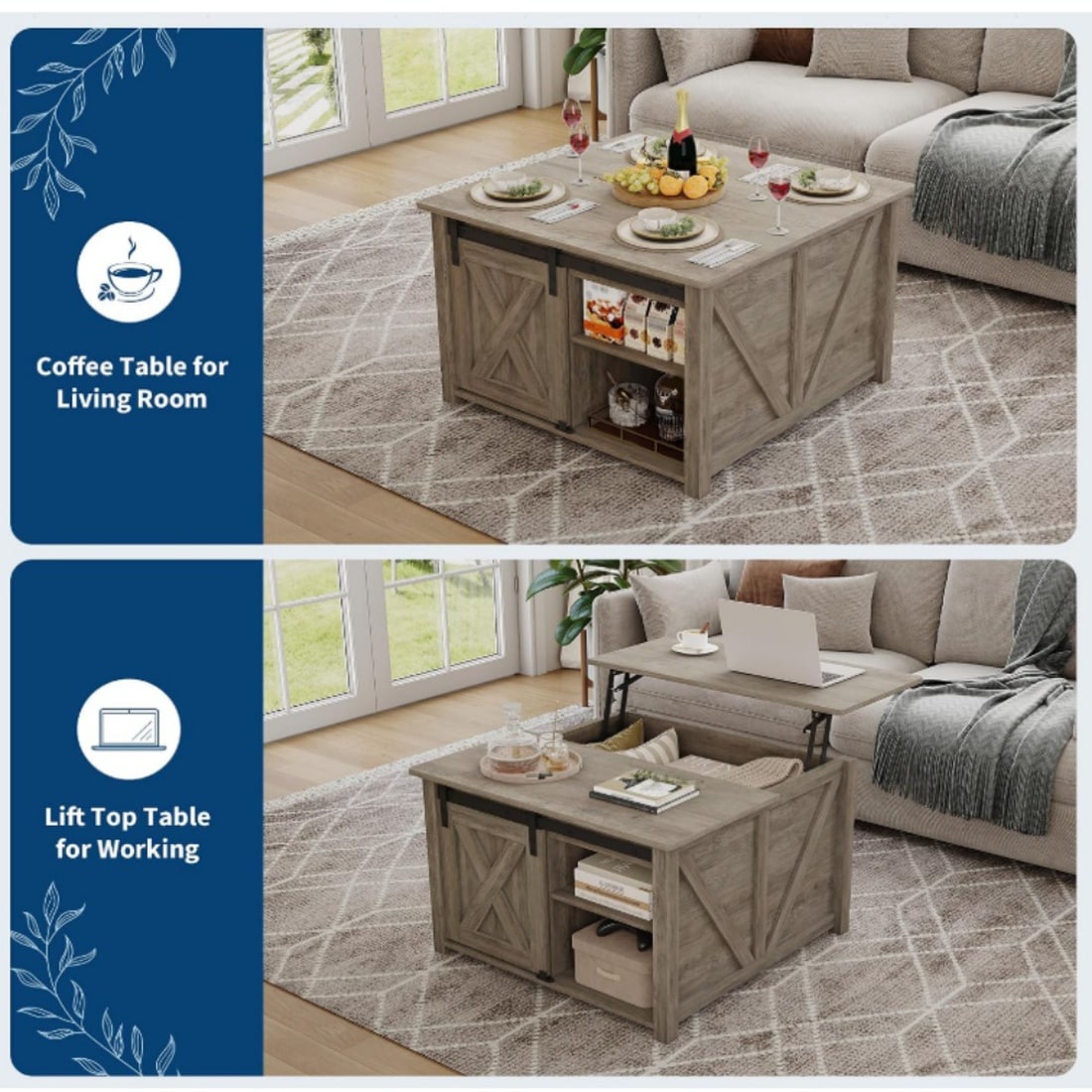 Garvee CPO-2K06VB7G0HAG Coffee-Tables - View #2