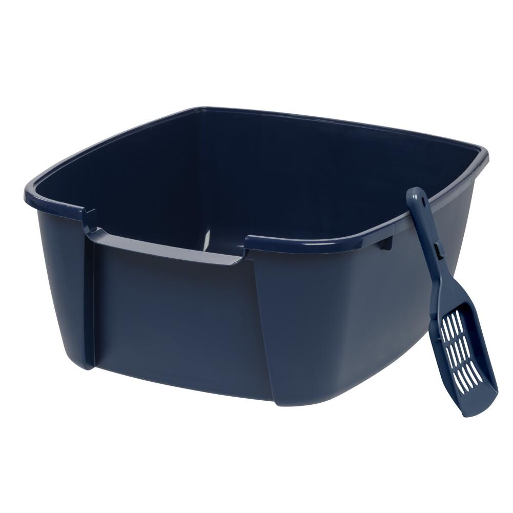 Omega Paw Premium Roll N Clean Blue Plastic Self-cleaning Sifting Litter Box  in the Litter Boxes department at