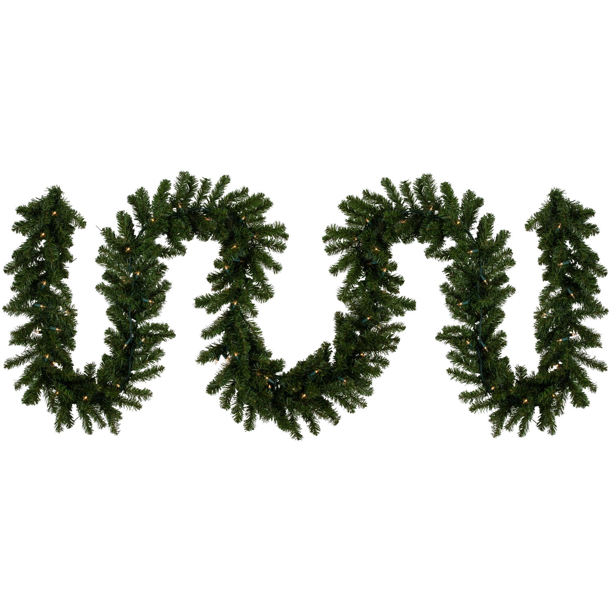 Northlight - Indoor/Outdoor Pre-lit Electrical outlet 9-ft Canadian pine Artificial Garland with ...