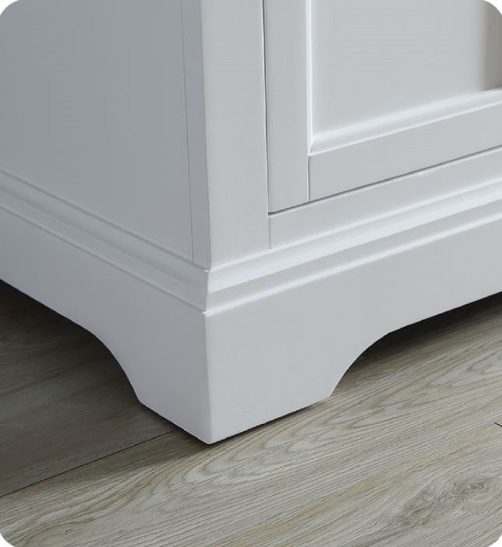Windsor 72" Matte White Double Sink Freestanding Vanity with Quartz Top