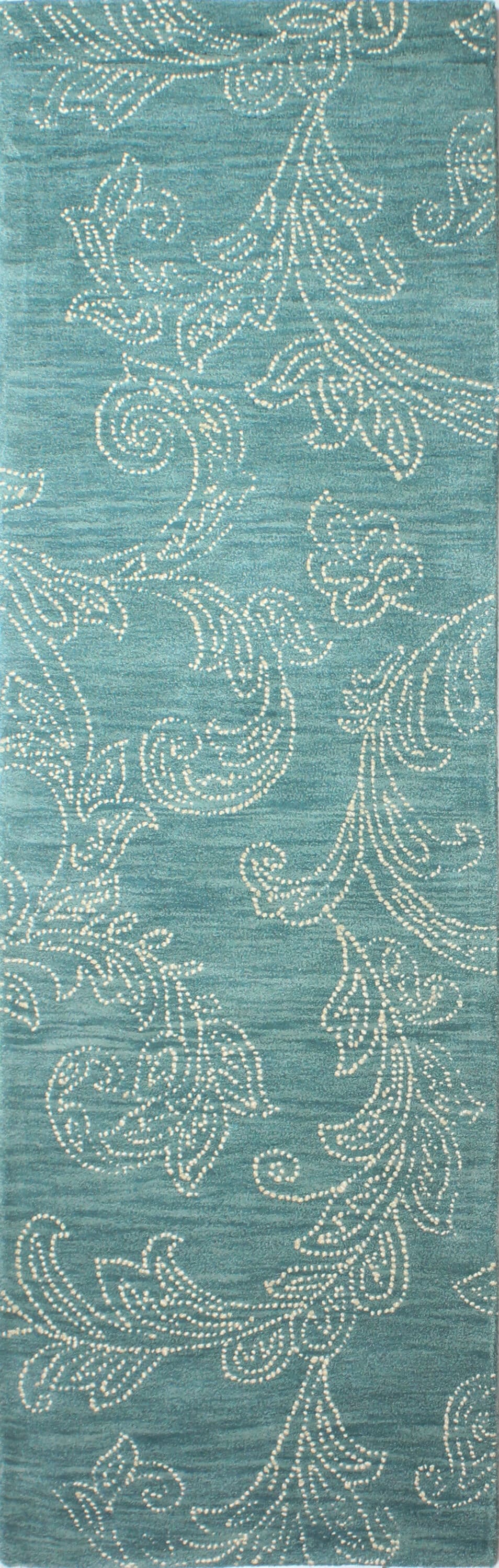 Elysian Ivory Tufted Wool Handmade Area Rug