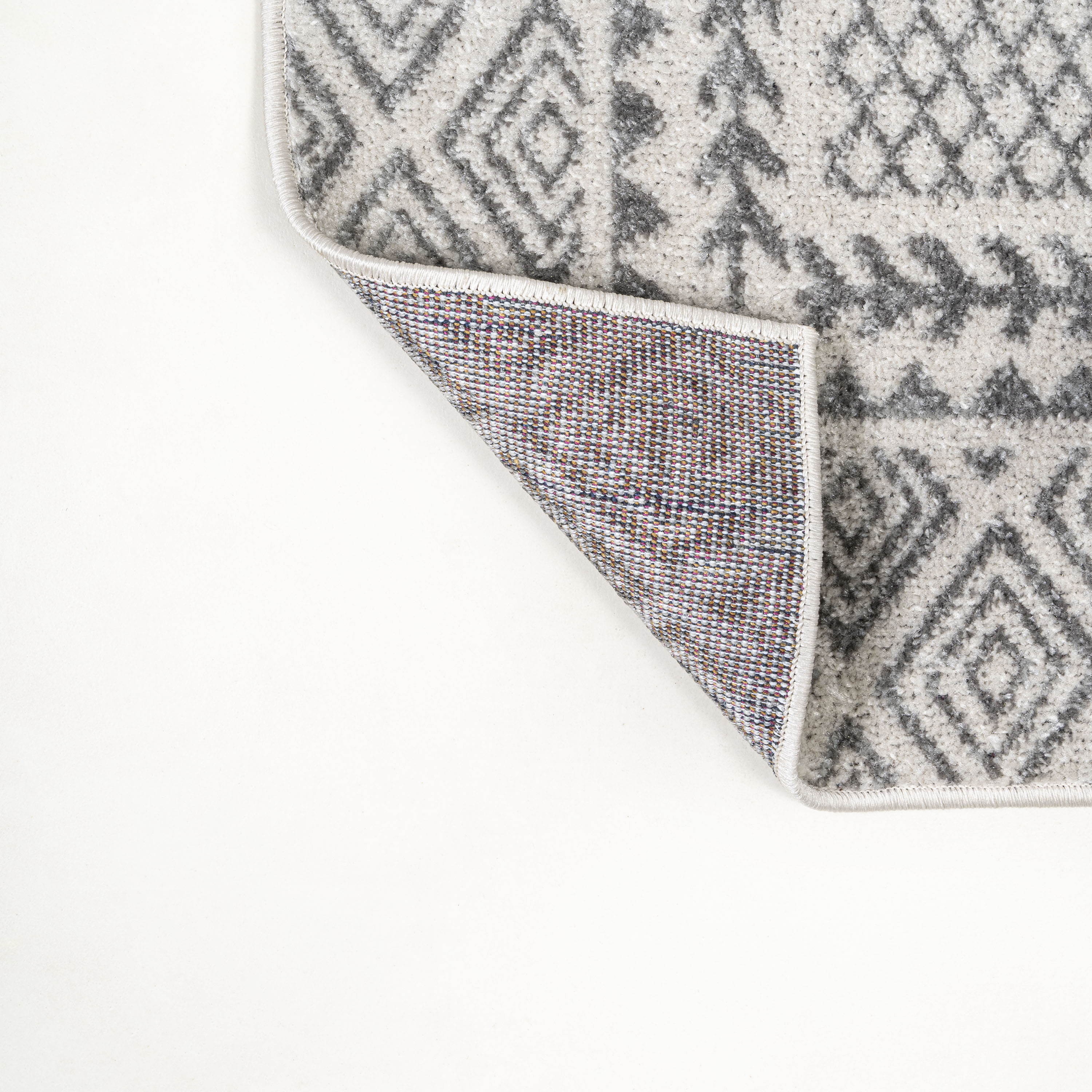 Athens Geometric Boho 5x8 Gray Synthetic Area Rug