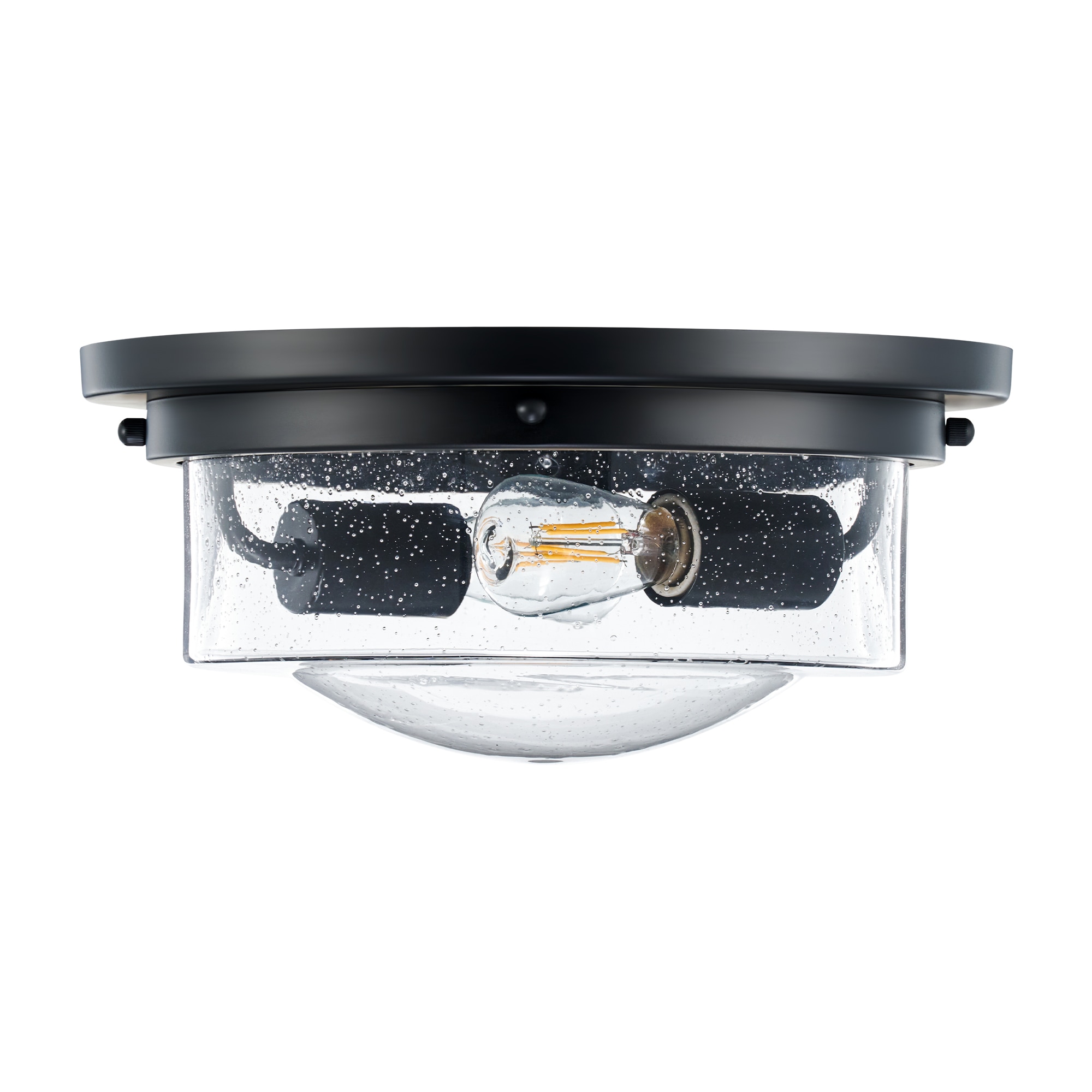 Co Z 2 Light 126 In Matte Black Led Flush Mount Light At