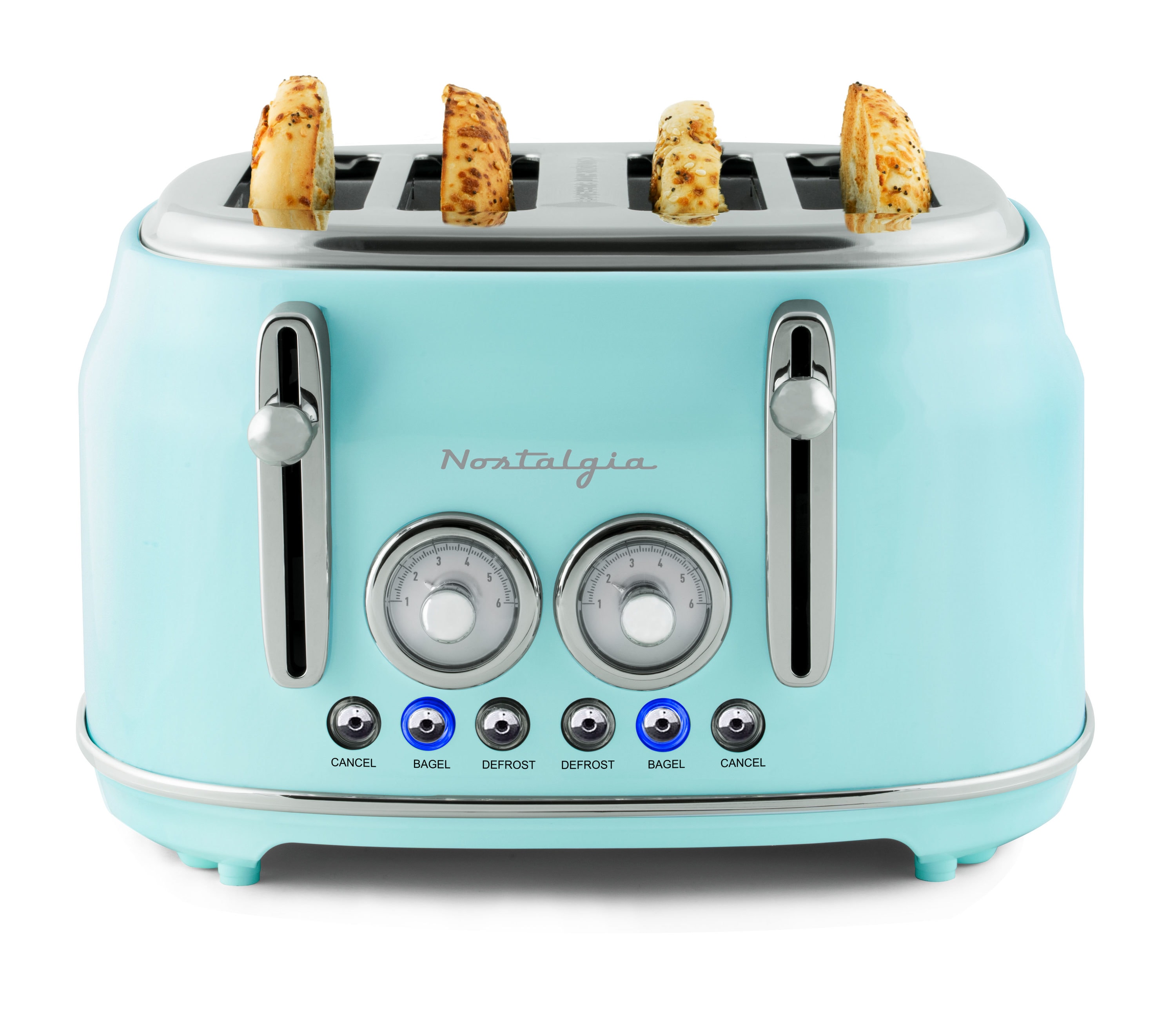 Brentwood Cool-Touch 2-Slice Retro Toaster with Extra-Wide Slots (Blue)