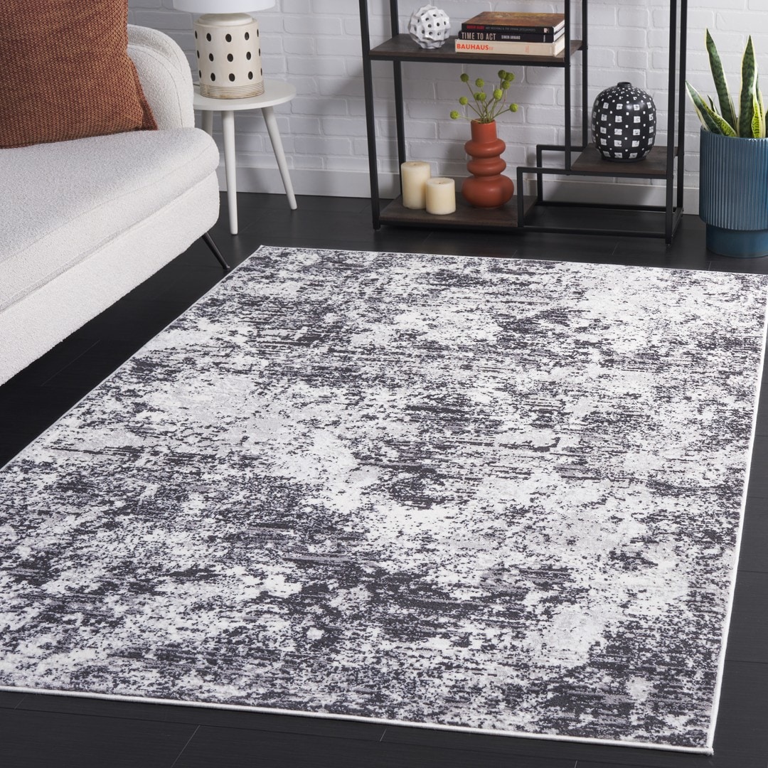 Amelia 705H Charcoal/Ivory 4ft x 6ft Small Rectangle Rug