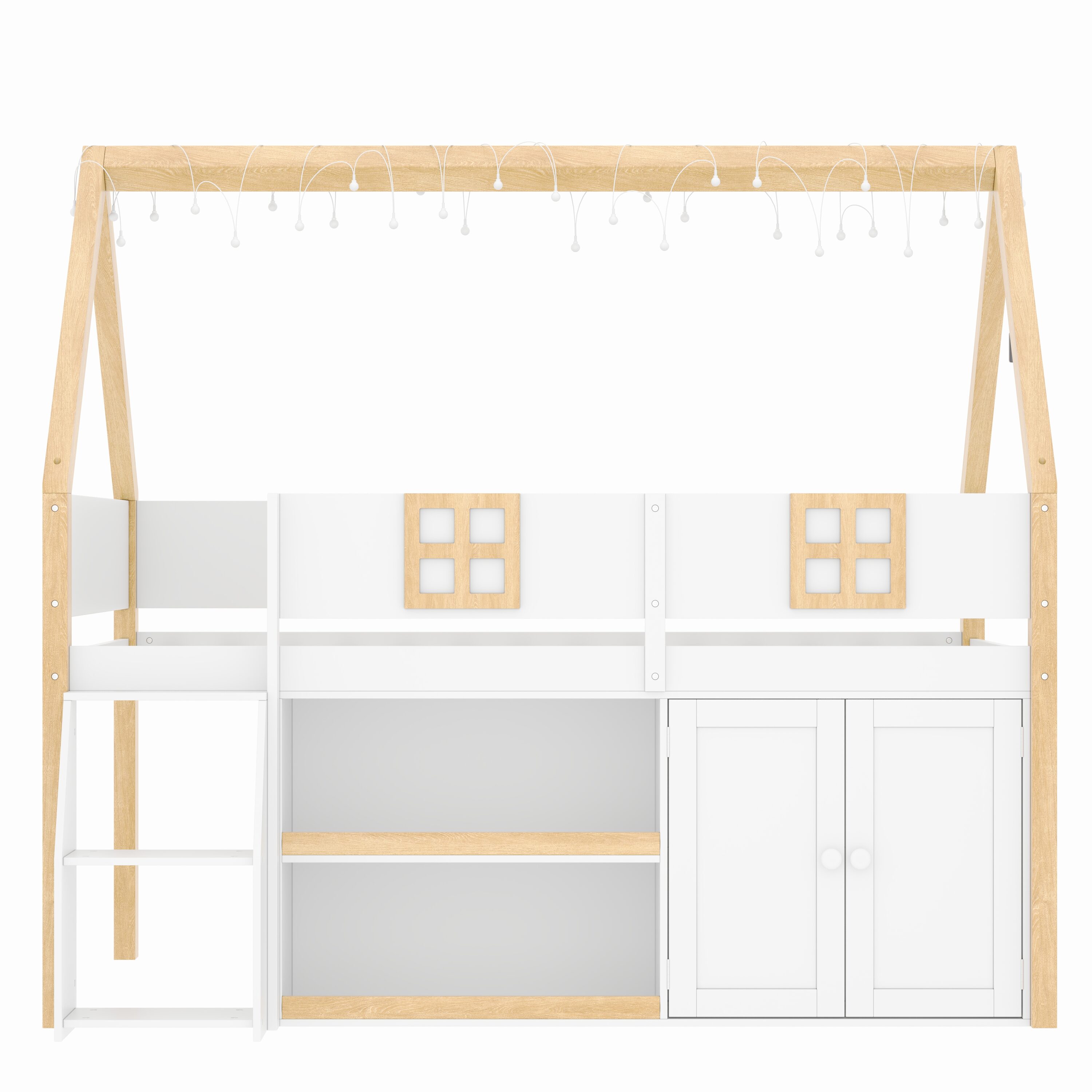 Dacicica Full over Full Metal Triple Bunk Bed Featuring Safety Noise ...