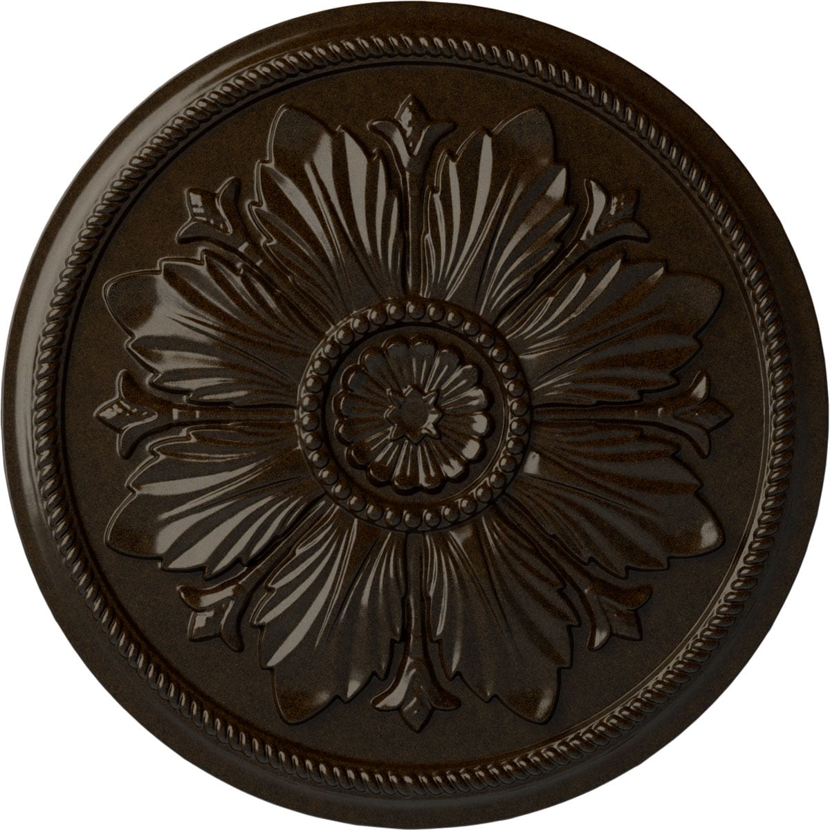 Ekena Millwork CM23KABZS Kaya 23.625-in W x 23.625-in L Painted Bronze Polyurethane Whole Ceiling Medallion