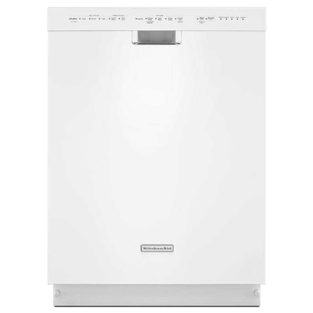 KitchenAid Front Control 24-in Built-In Dishwasher (White) ENERGY STAR,  46-dBA at
