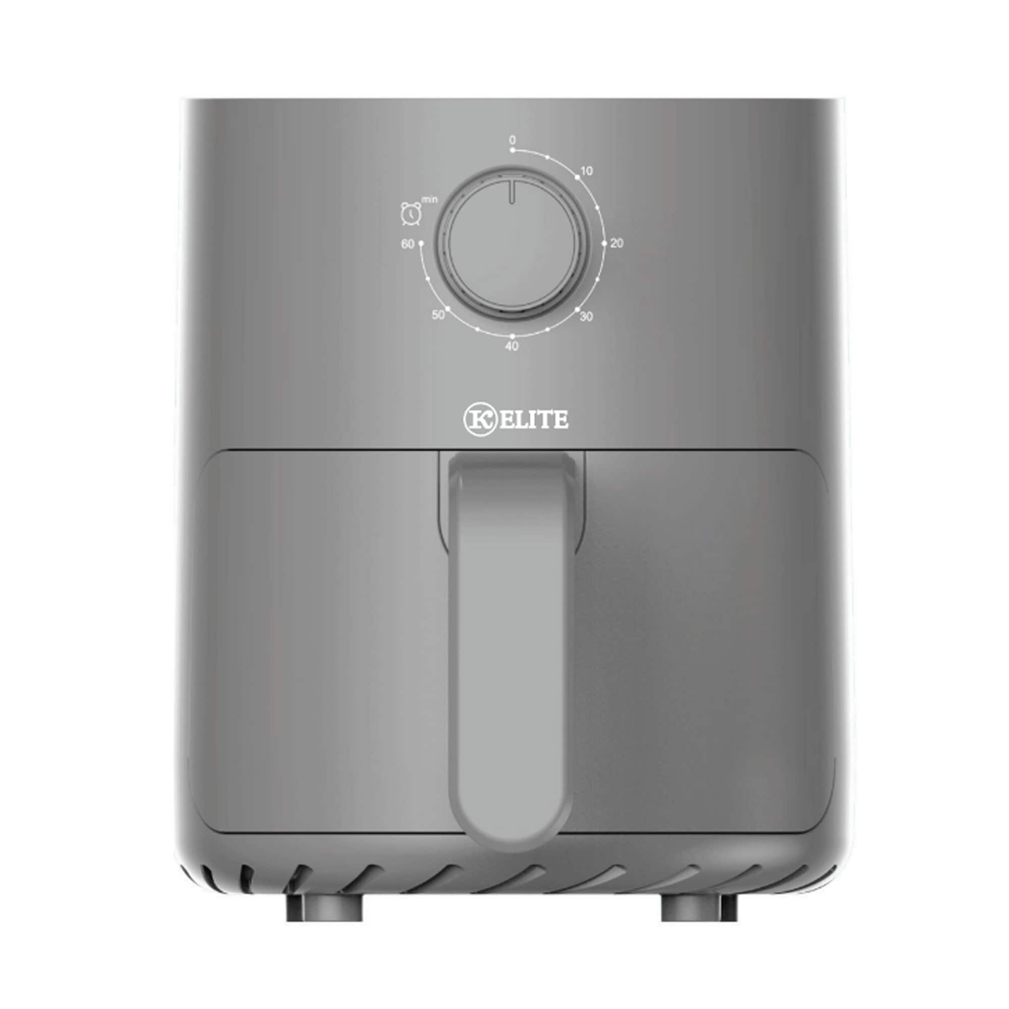 Kitchen Elite KE-AFM220GY  2.2 Qt Compact Mechanical Air Fryer Manual Knob Control Gray