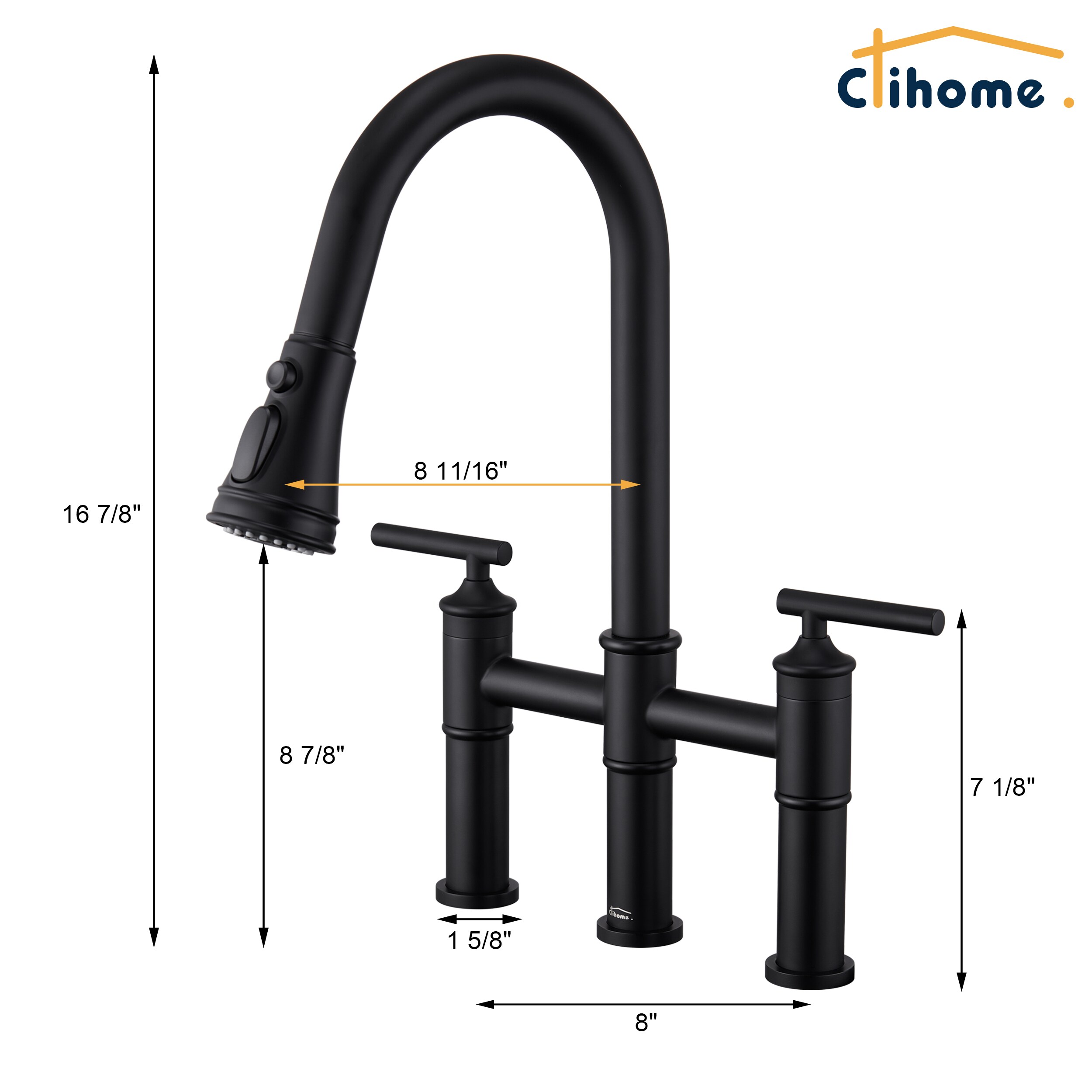 Clihome DG-KF02MB Kitchen-Faucets - View #2
