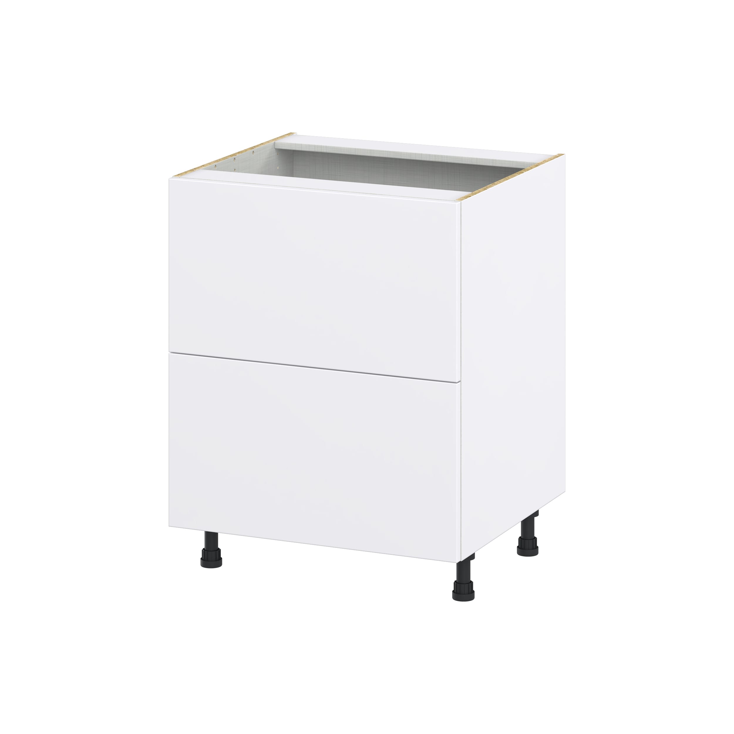 Hugo&Borg DSB2D27-LA Lasalle 27-in W x 34.5-in H x 24-in D Bright White Slab 2 -Drawers Drawer Base Fully assembled Cabinet (Flat Panel Slab)
