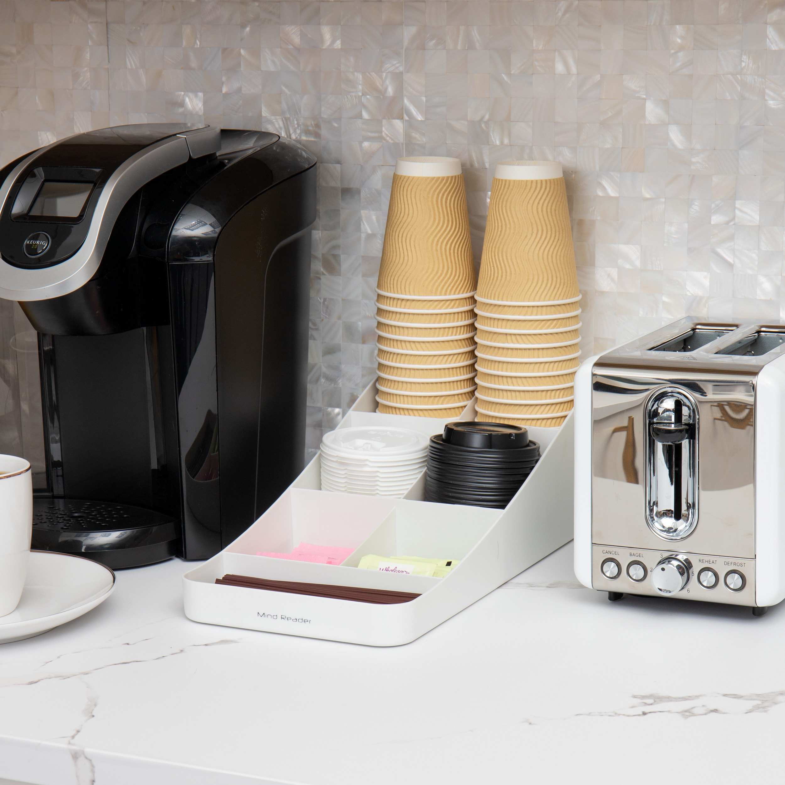 Mind Reader COMP7-WHT Coffee-Beverage-Organizers - View #2