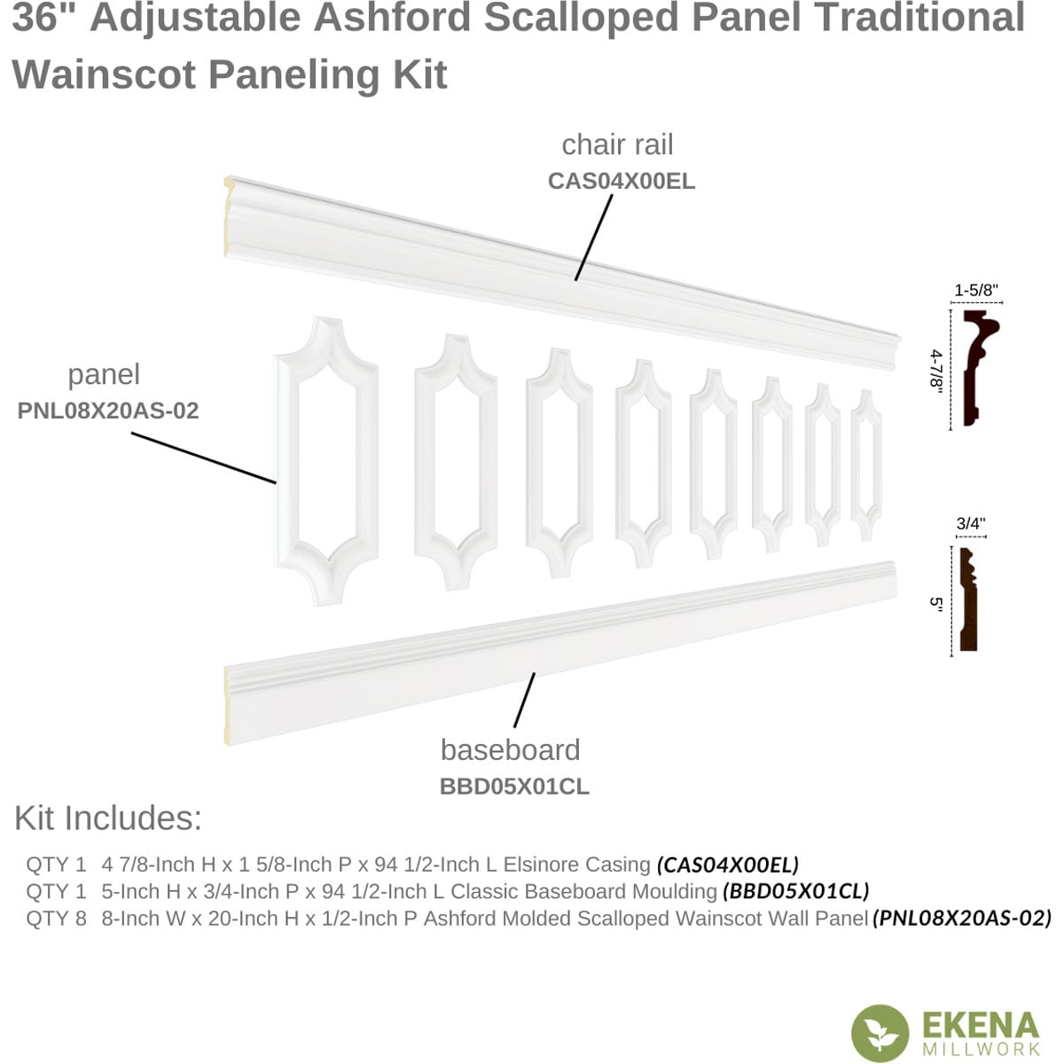Ekena Millwork WP20X20CRASV Wall-Panels - View #11