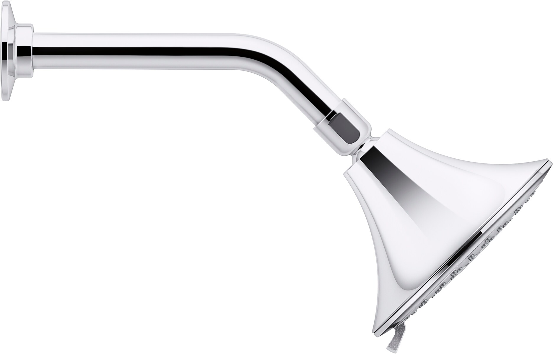 Polished Chrome Multifunction Wall Mounted Showerhead with Pulse