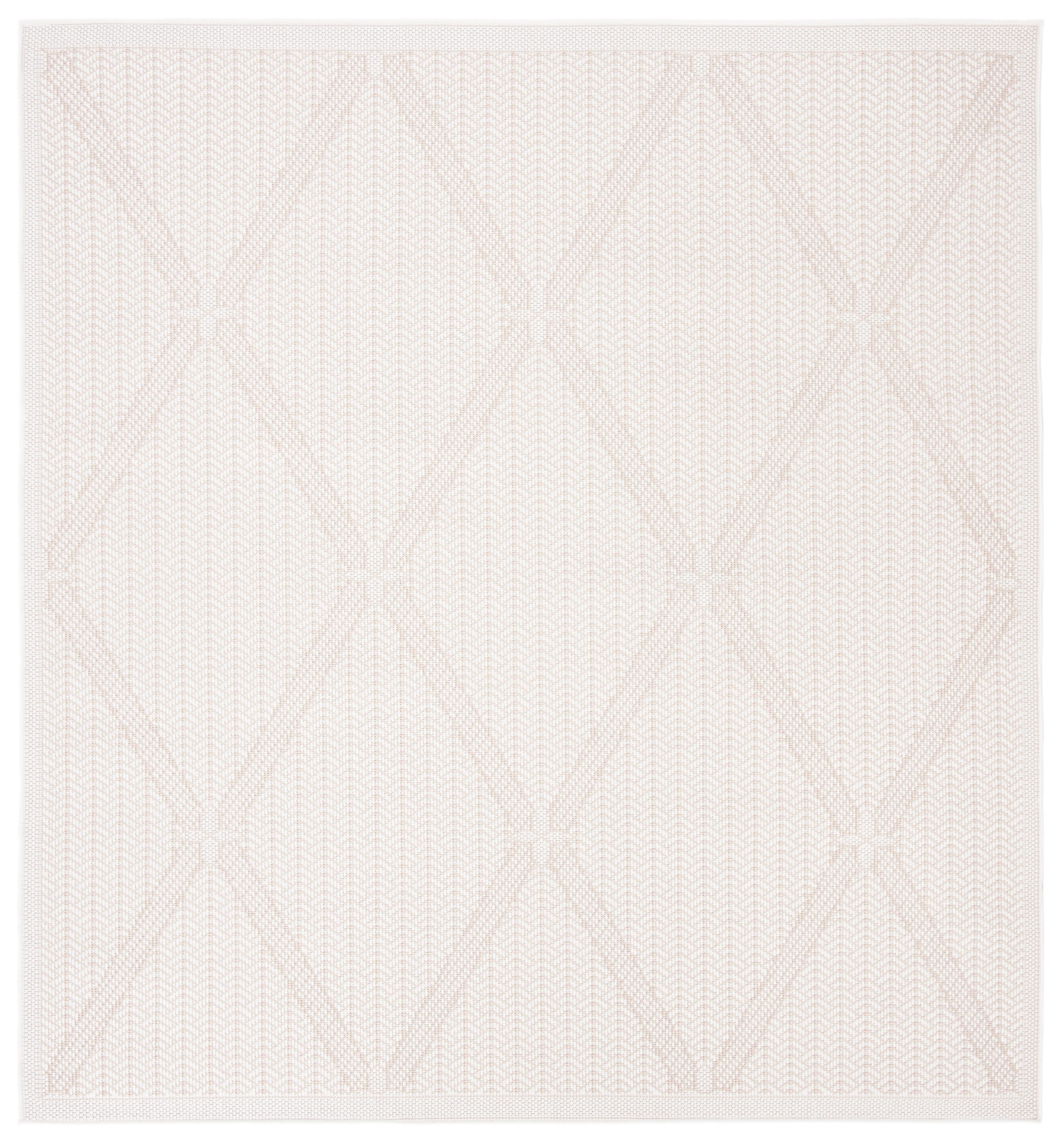 Safavieh BMU811A-7SQ Bermuda Devon 7 x 7 (ft) Loomed Polypropylene Cream/Beige Square Indoor/Outdoor Trellis Coastal Area rug