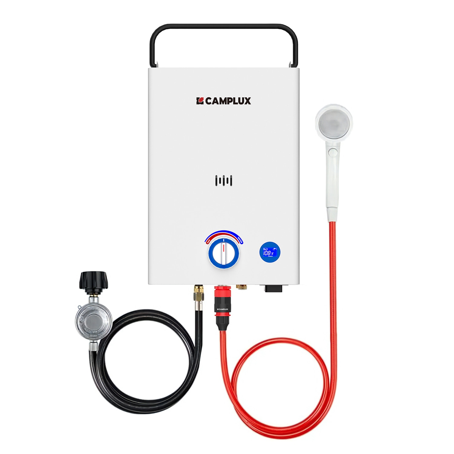 Camplux F10 First Series Portable 2.64-GPM 68,000-BTU Outdoor Liquid Propane Tankless Water Heater